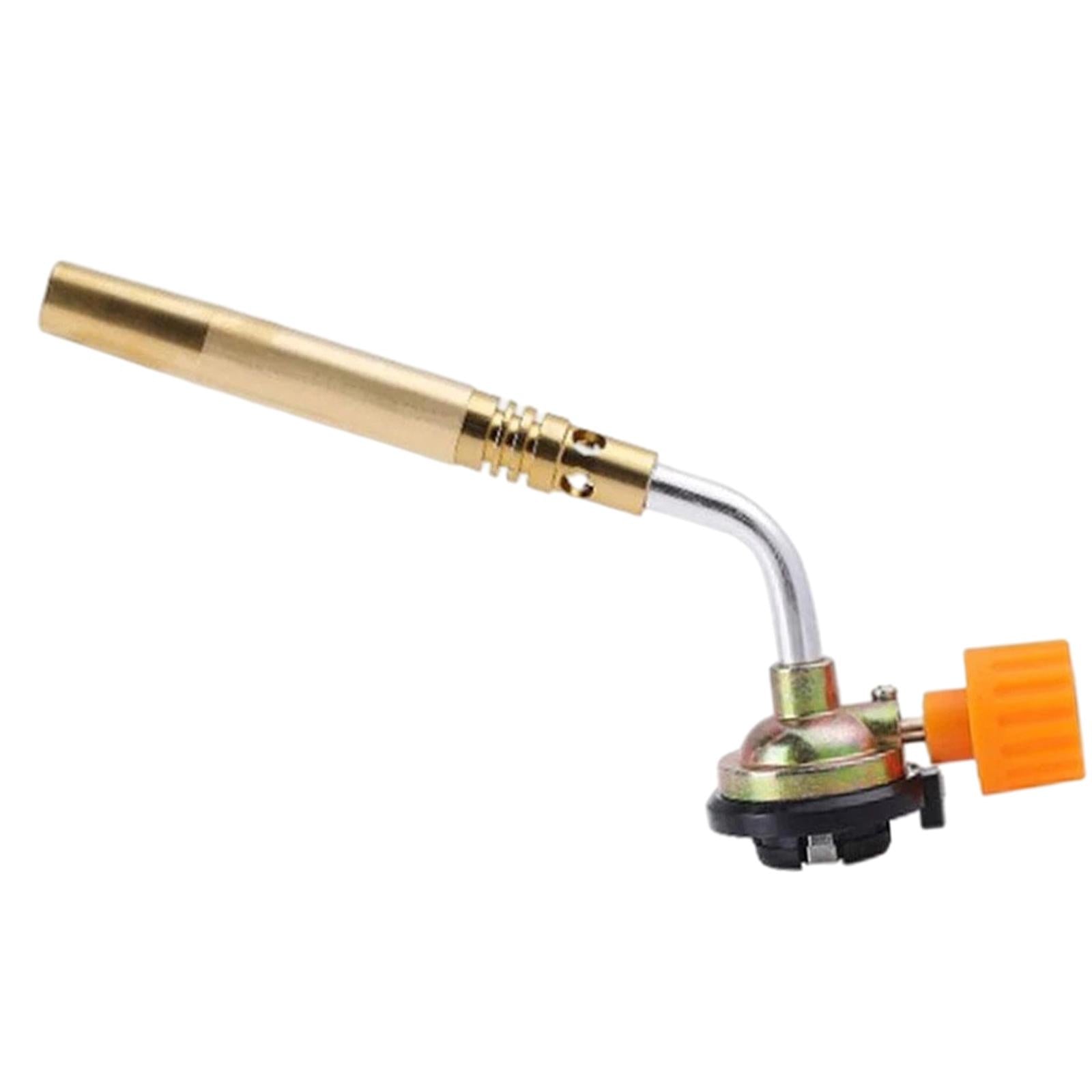 Butane Burner Brazing W/ Fan Booster Backpacking Brass for Party Garden Single Tube Silver