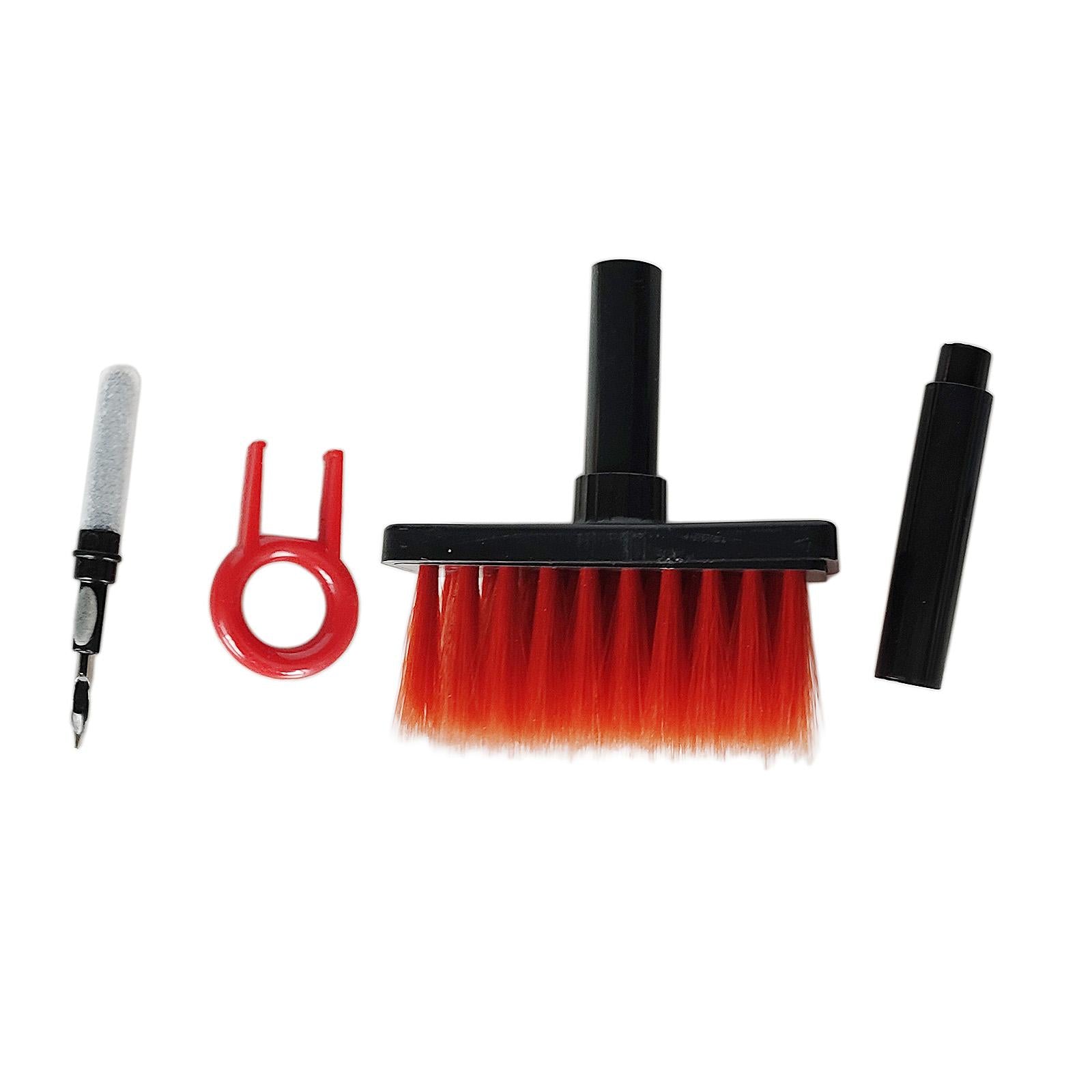 4x Keyboard Cleaning Brush Corner Gap Tools Cleaner for Keyboard Gamers PC Black Red