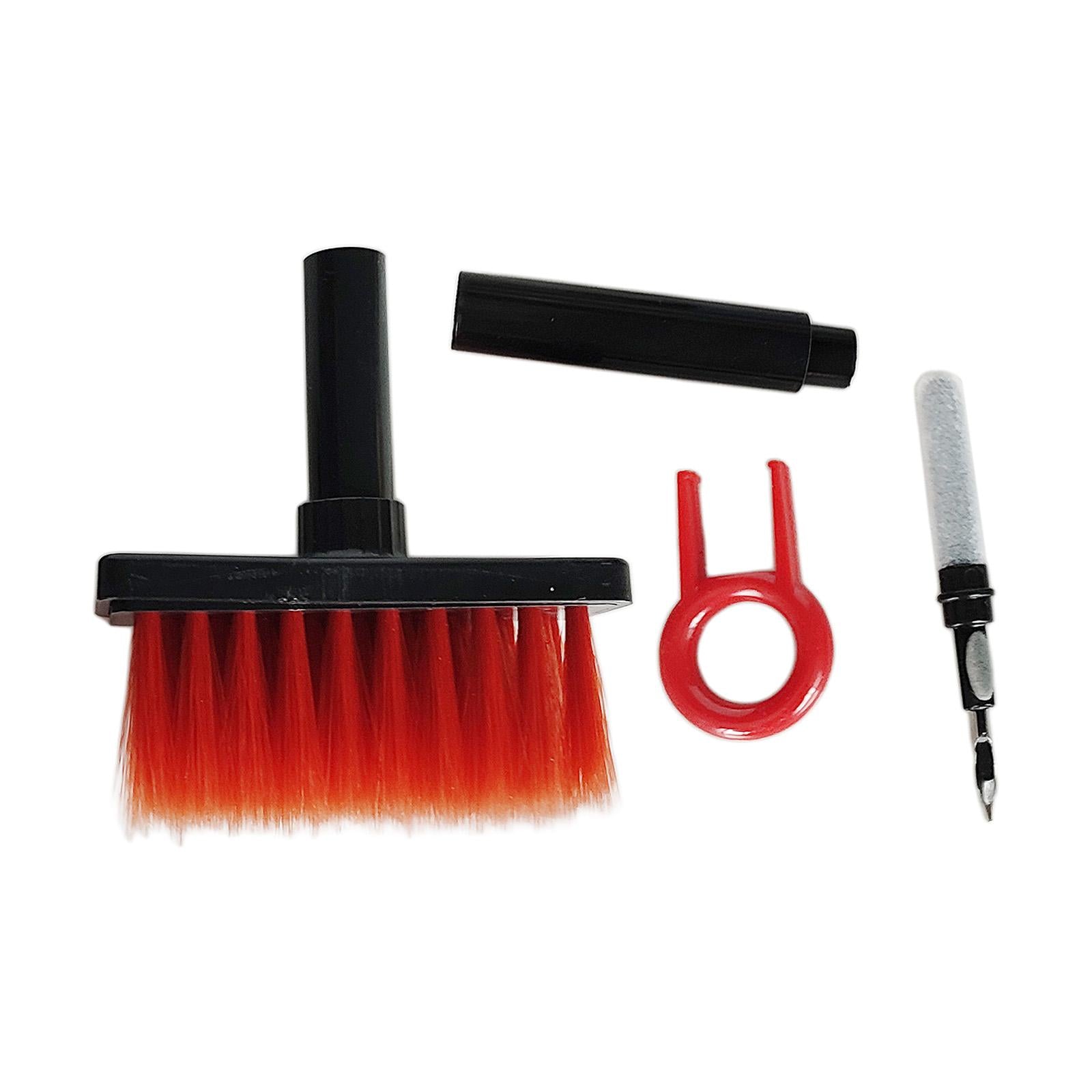 4x Keyboard Cleaning Brush Corner Gap Tools Cleaner for Keyboard Gamers PC Black Red