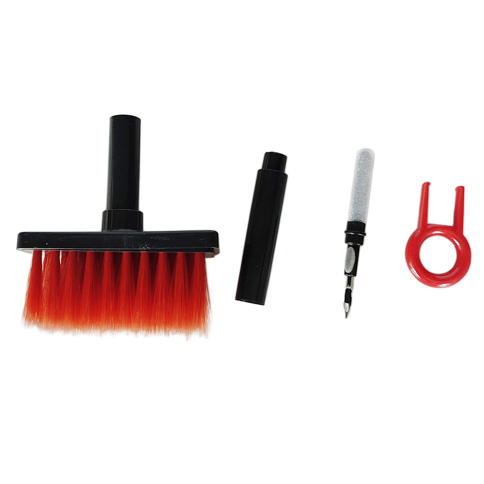 4x Keyboard Cleaning Brush Corner Gap Tools Cleaner for Keyboard Gamers PC Black Red