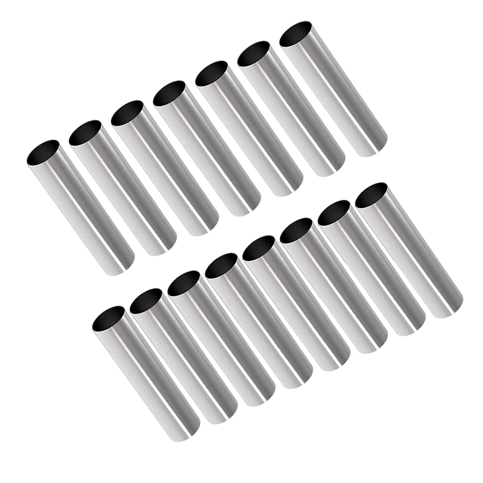 15x Stainless Steel Cannoli Form Tubes Non Stick for Ice Cream Cones Pancake