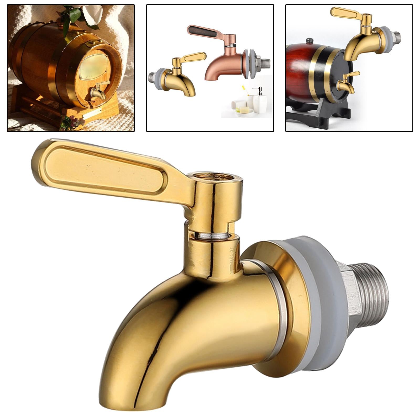 16mm Water Spigot Wine Barrel Tap Accessories for Juice Cold Gold