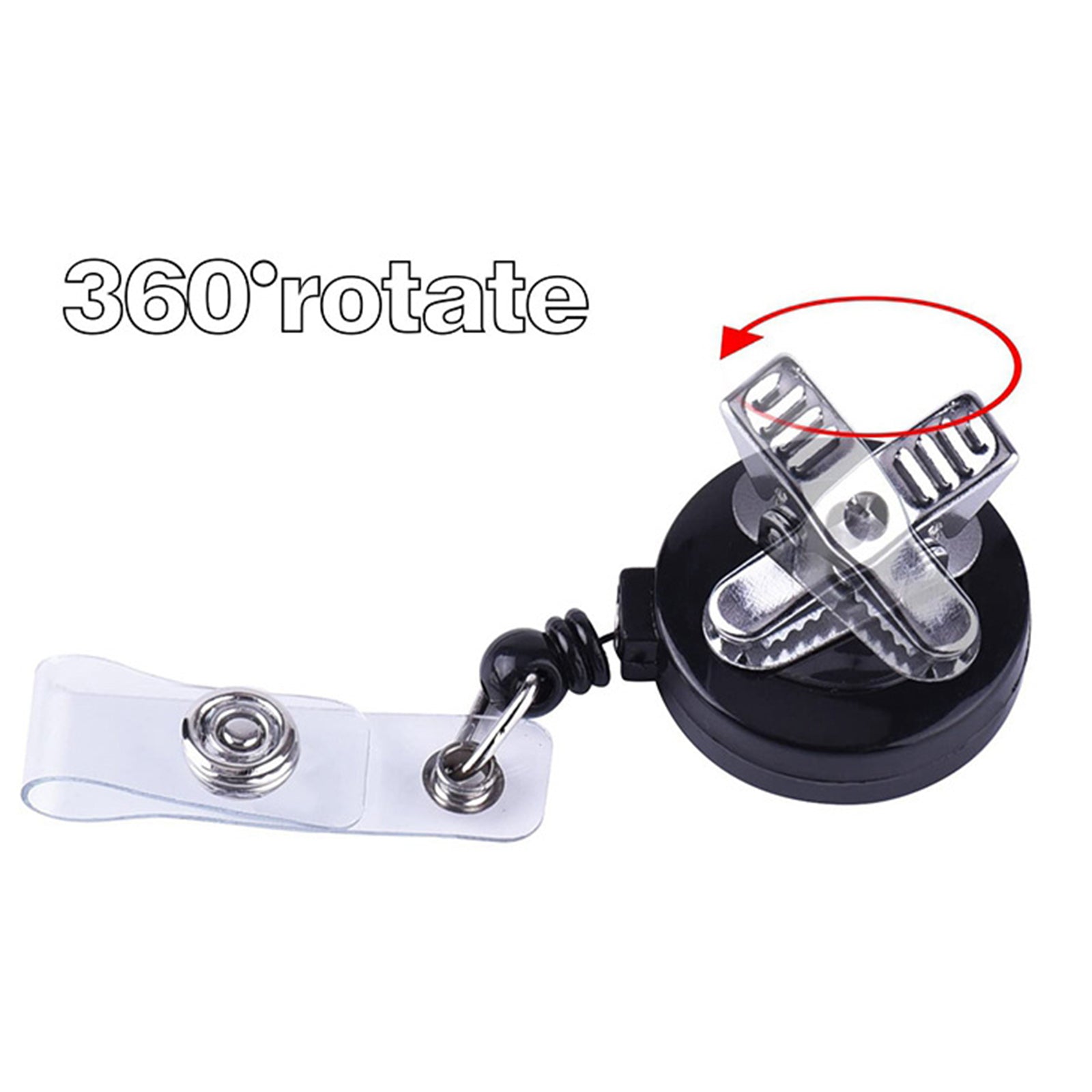 12pcs/Set Retractable Name Tag ID Badge Holder Reel 3D Nurse Gift Black