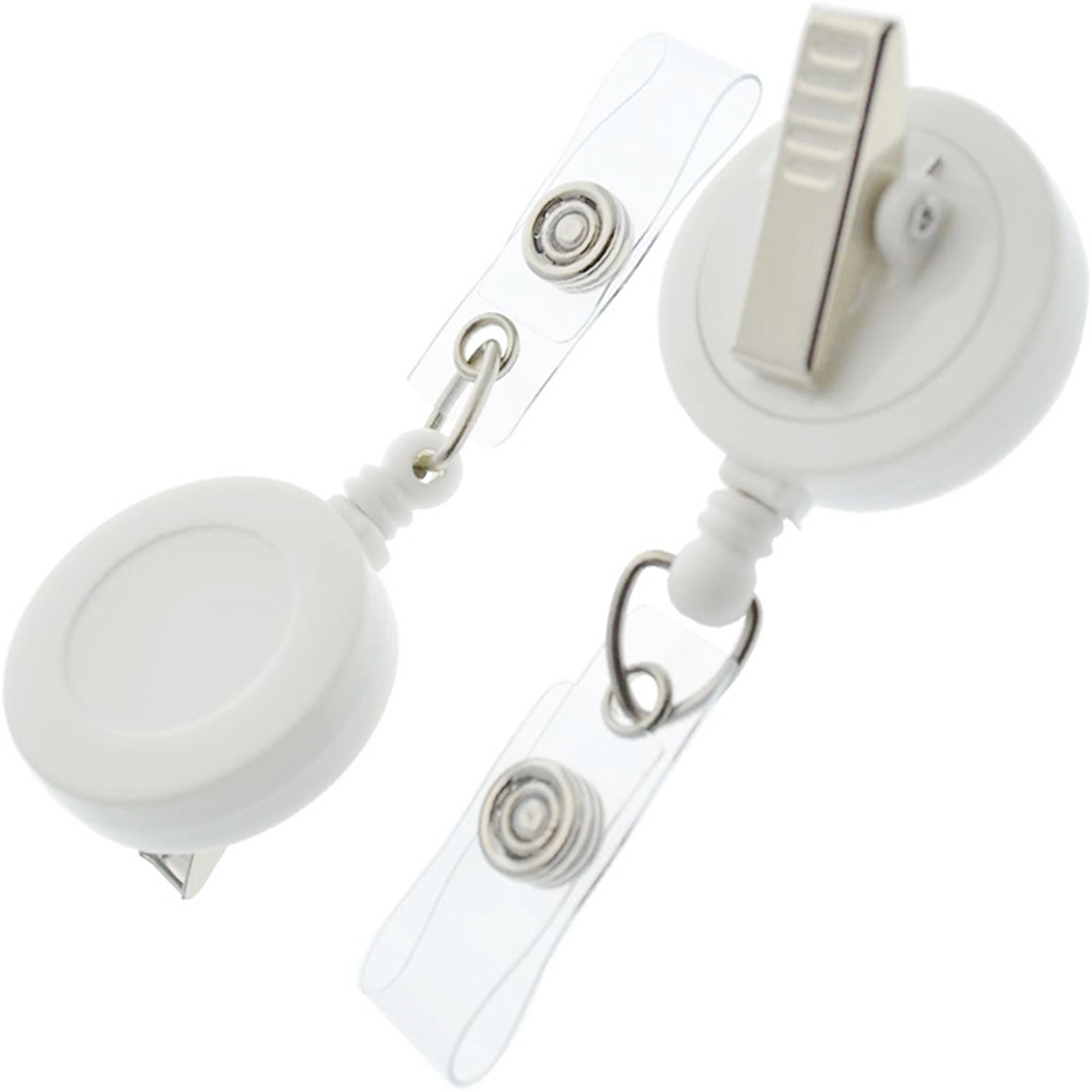 12pcs/Set Retractable Name Tag ID Badge Holder Reel 3D Nurse Gift White