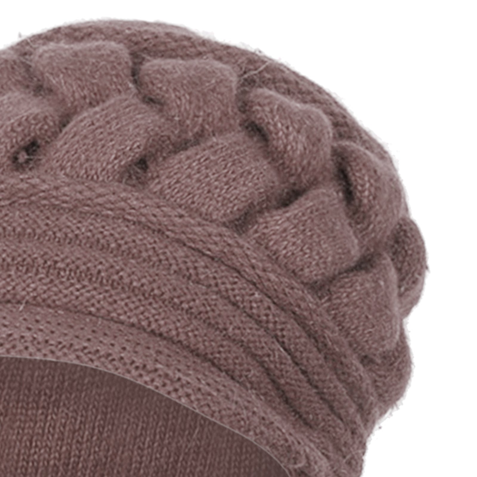 Winter Women Hat Warm Skullies Scarf Crochet Casual Cap Khaki