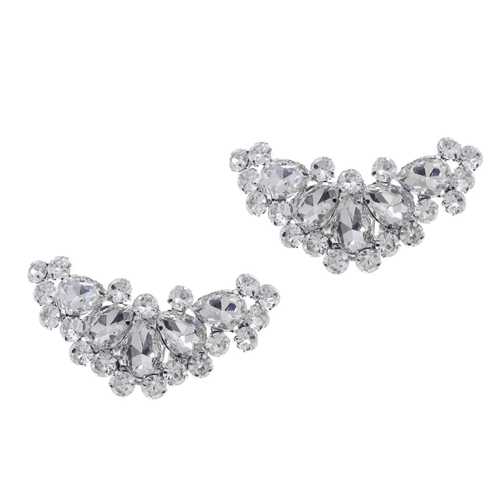 Rhinestone Crystal Shoe Clips Women Wedding Boots Charms Jewelry Decor