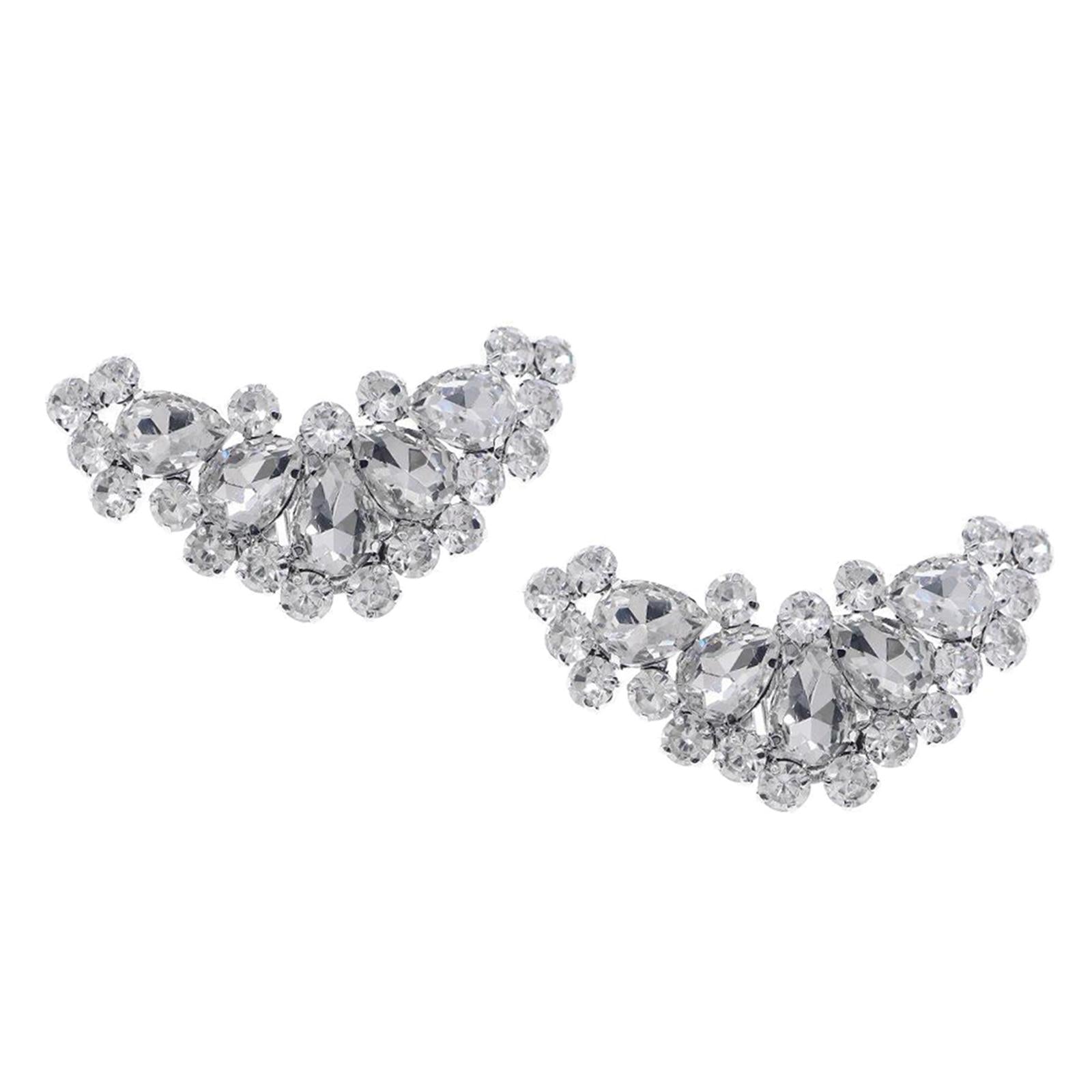 Rhinestone Crystal Shoe Clips Women Wedding Boots Charms Jewelry Decor