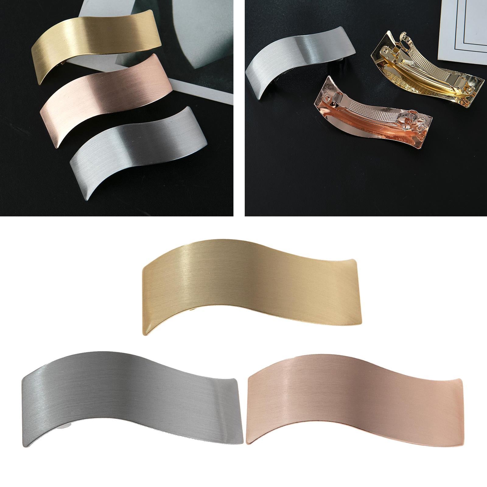 Fashion Metal Alligator Hair Clip Spring Hair Barrettes Hair Pins Golden