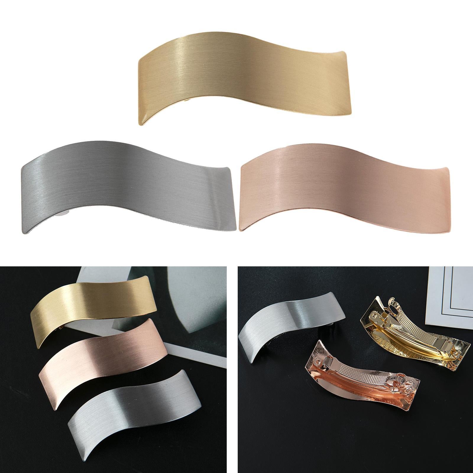 Fashion Metal Alligator Hair Clip Spring Hair Barrettes Hair Pins Golden