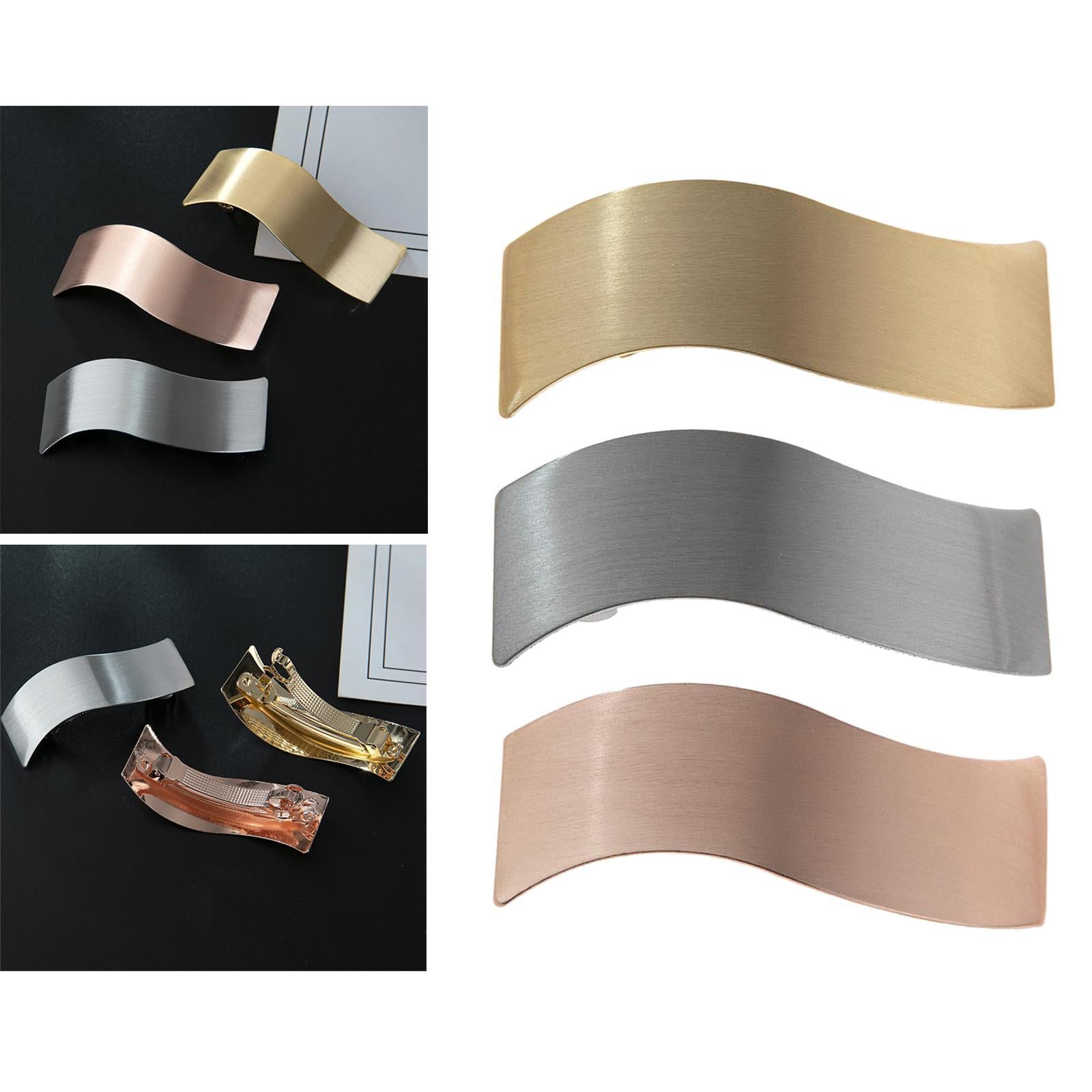 Fashion Metal Alligator Hair Clip Spring Hair Barrettes Hair Pins Golden
