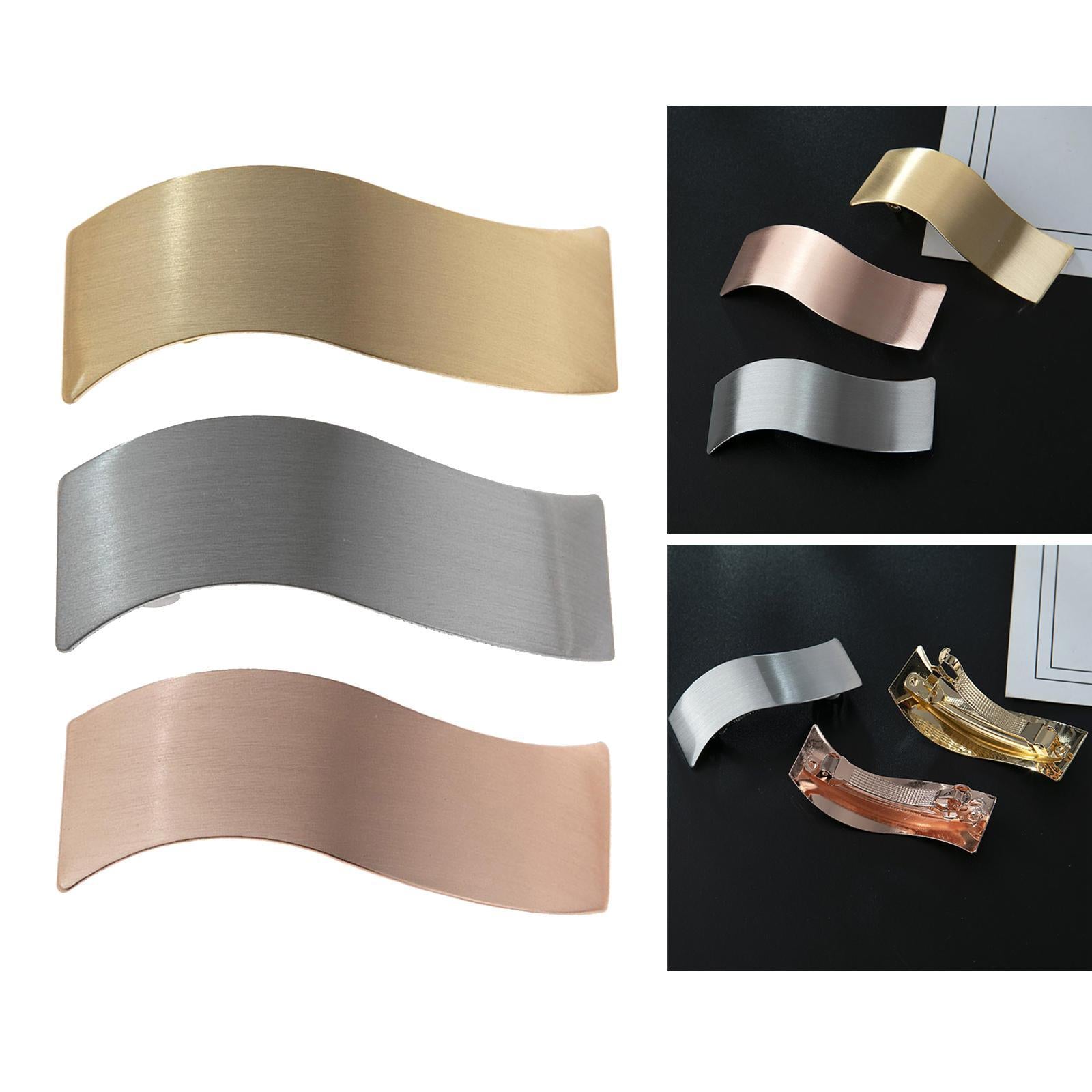 Fashion Metal Alligator Hair Clip Spring Hair Barrettes Hair Pins Golden