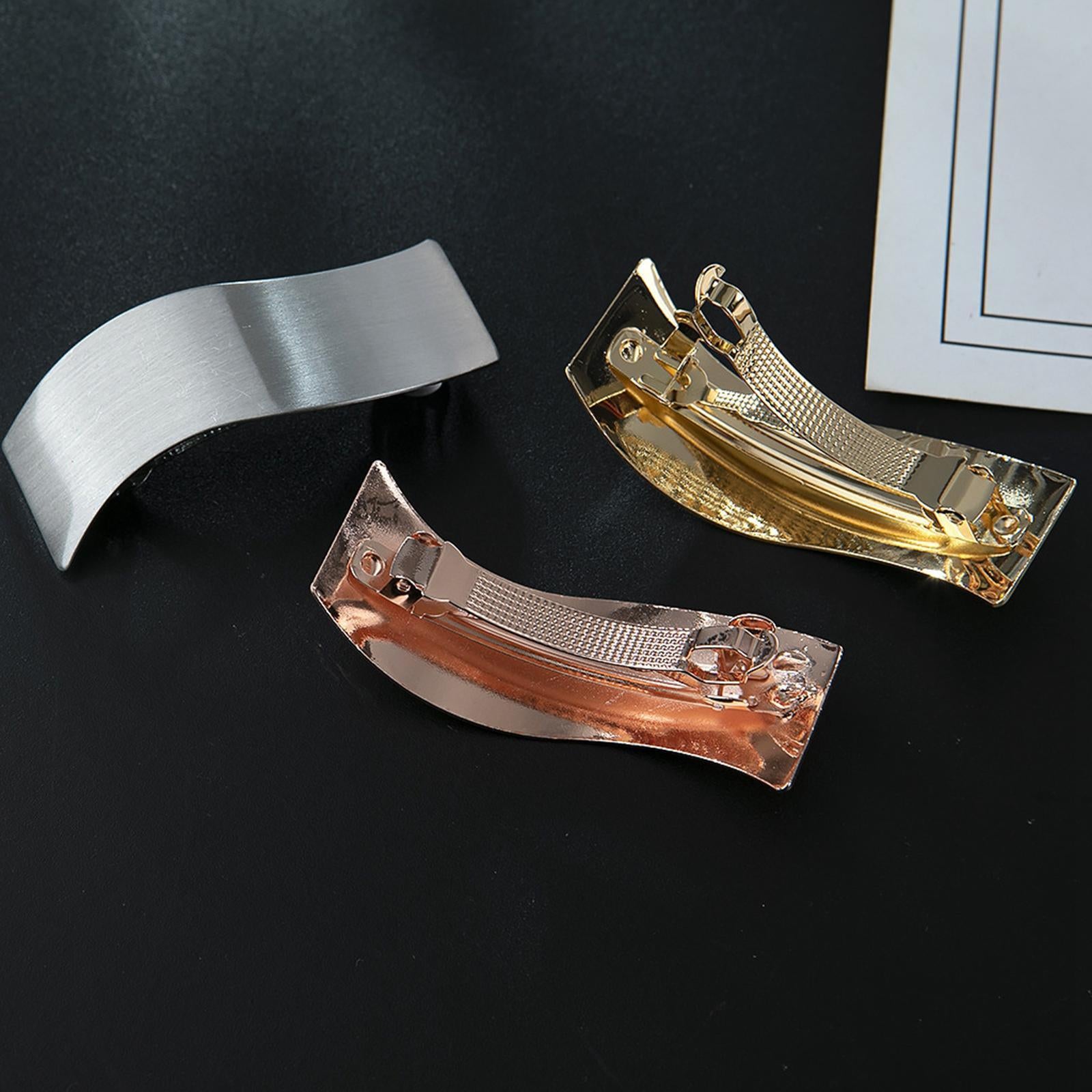 Fashion Metal Alligator Hair Clip Spring Hair Barrettes Hair Pins Rose Gold