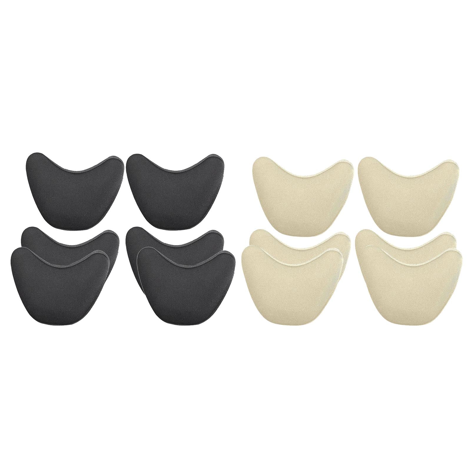 3 Pairs Shoe Filler Inserts Reusable Toe Plug Foot Brace Pads Black