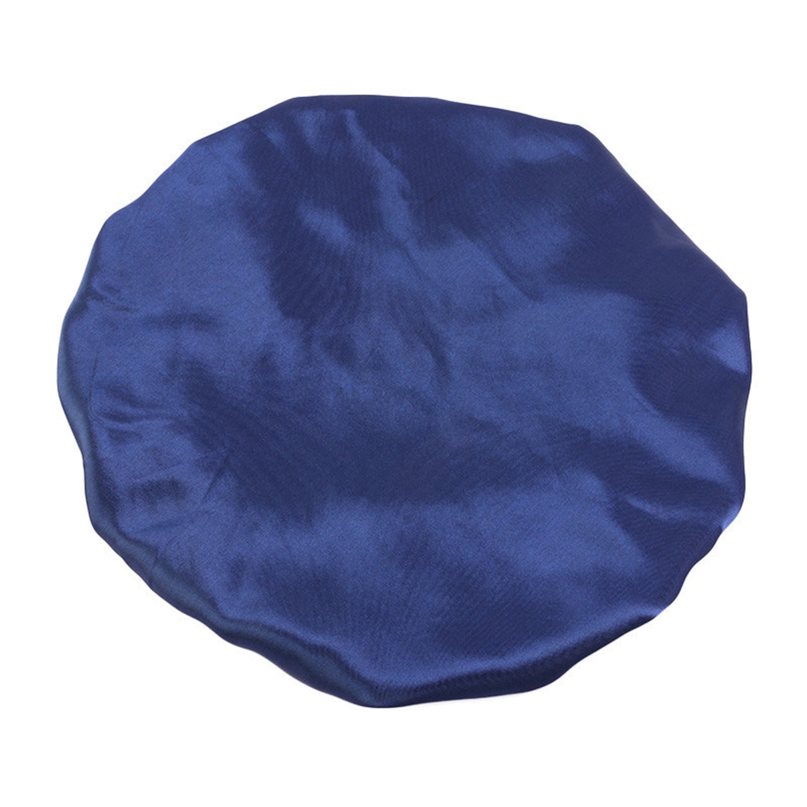 Satin Silk Bonnet Night Sleeping Cap Hat For Curly Natural Hair Navy Blue