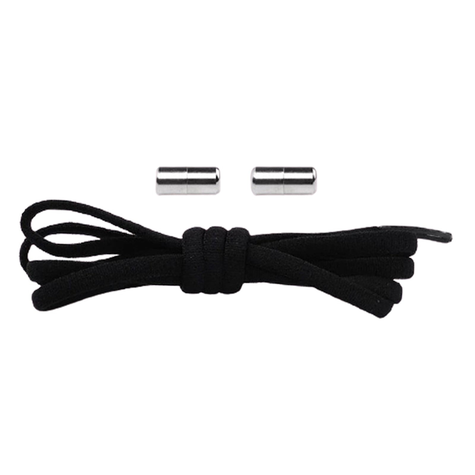 No Tie Shoelaces Elastic Lock Shoes Trainers Lazy Laces Black