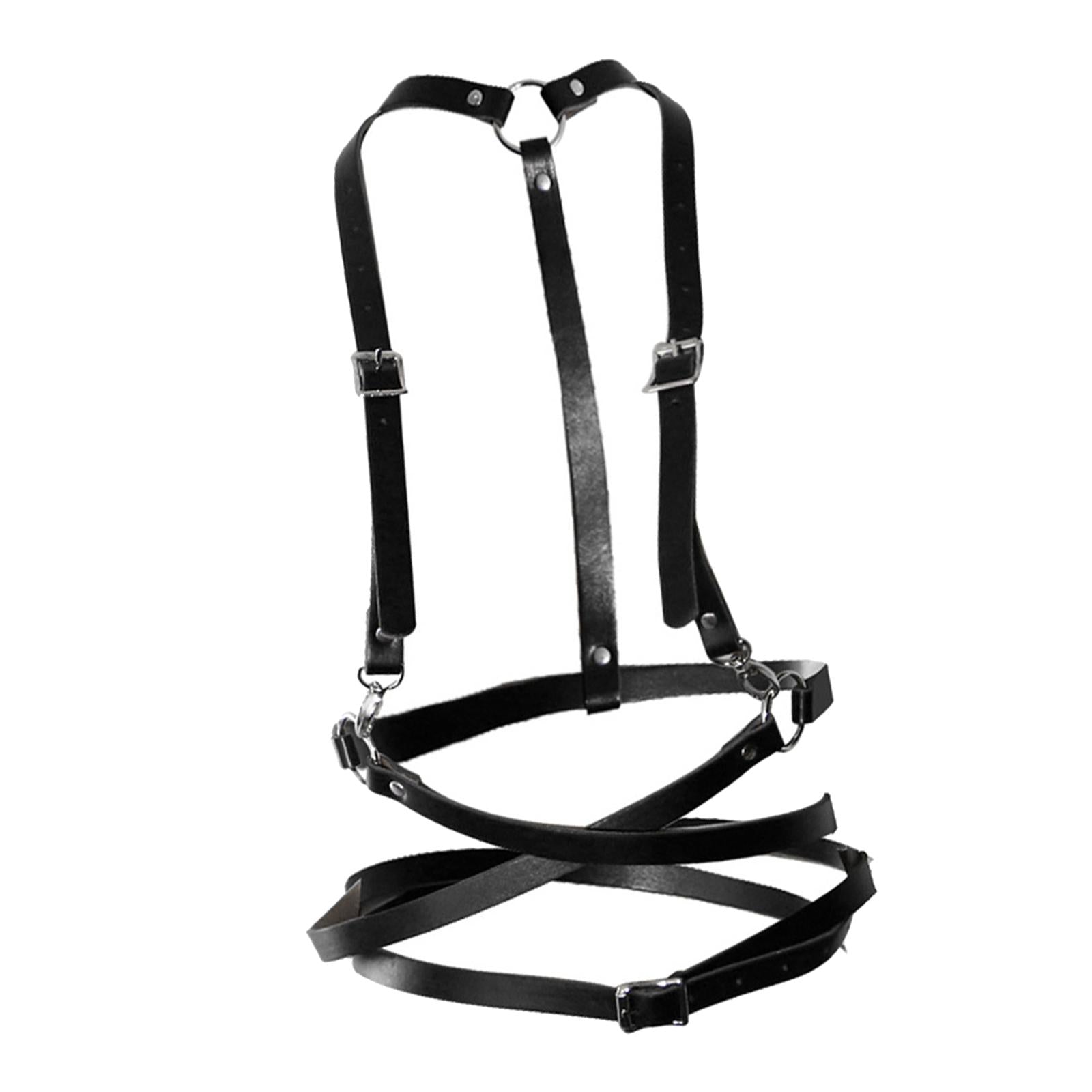 Women Gothic Leather Harness Bands Waist Straps Garter Belt Body Strappy