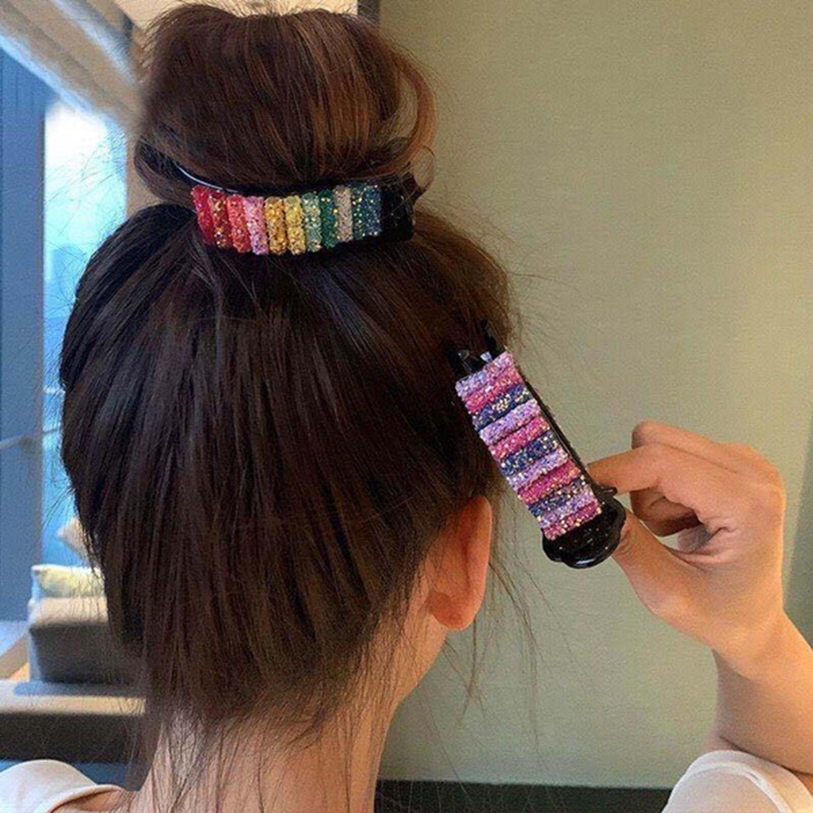 Sequins Hair Claw Clips Plastic Hairpin Paw Hair Bun Maker Hair Accessories Colorful