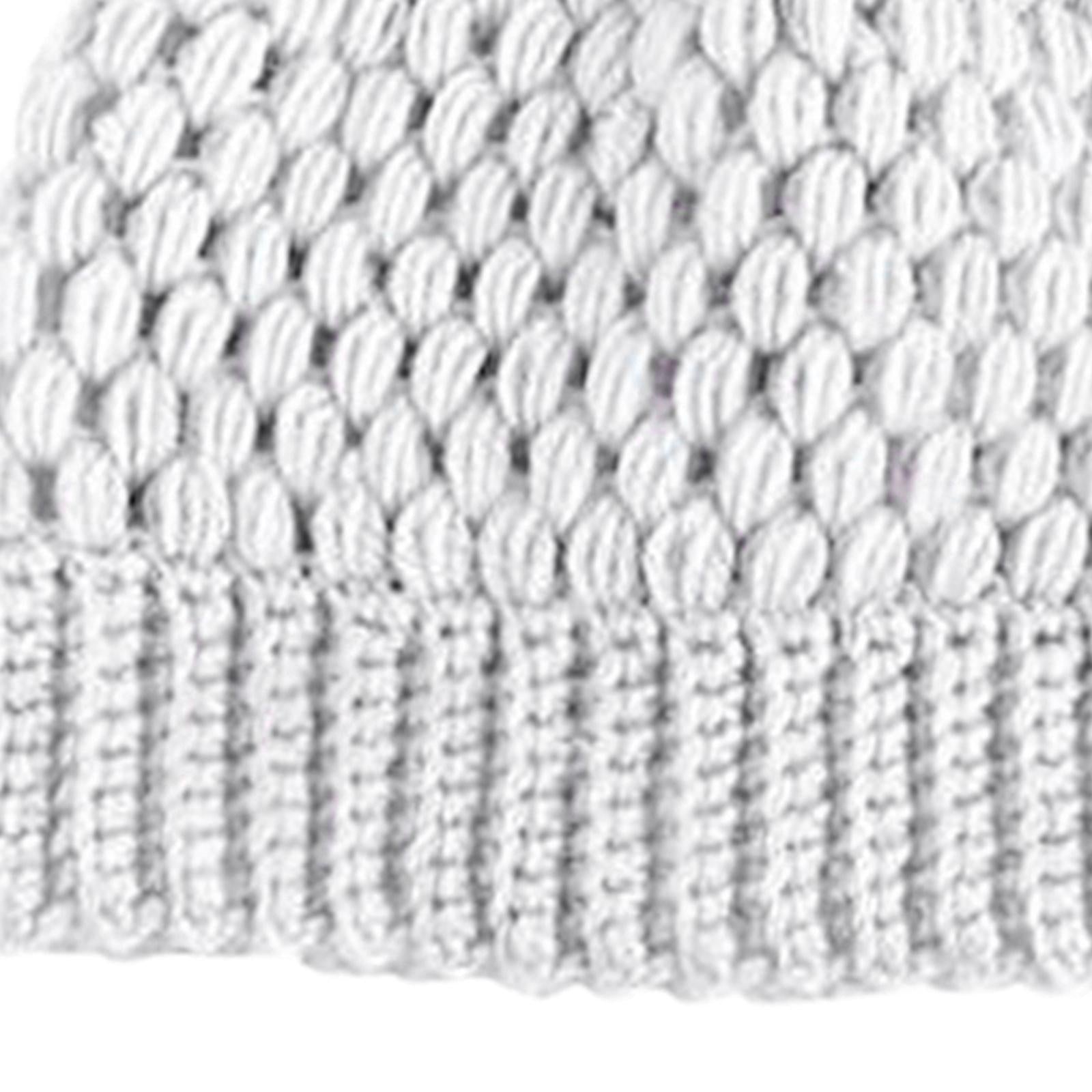 Ponytail Messy Bun Beanie Hats Knit Stretchy Beanie Hats Cap Beige