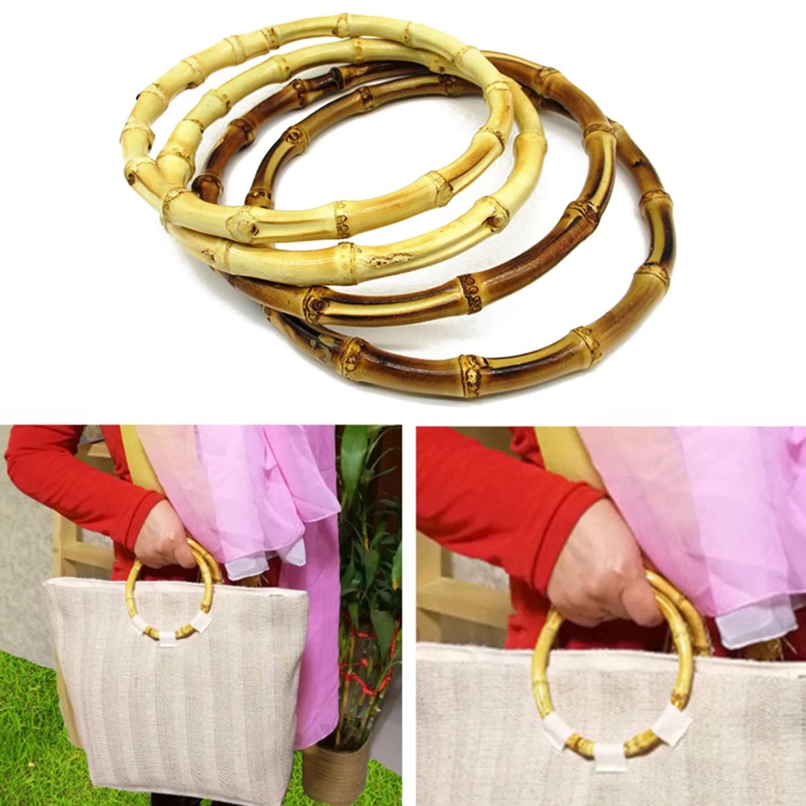 Crochet Bag Bottom Leather Base Tote Handle Set DIY Knitting bAG Style 6