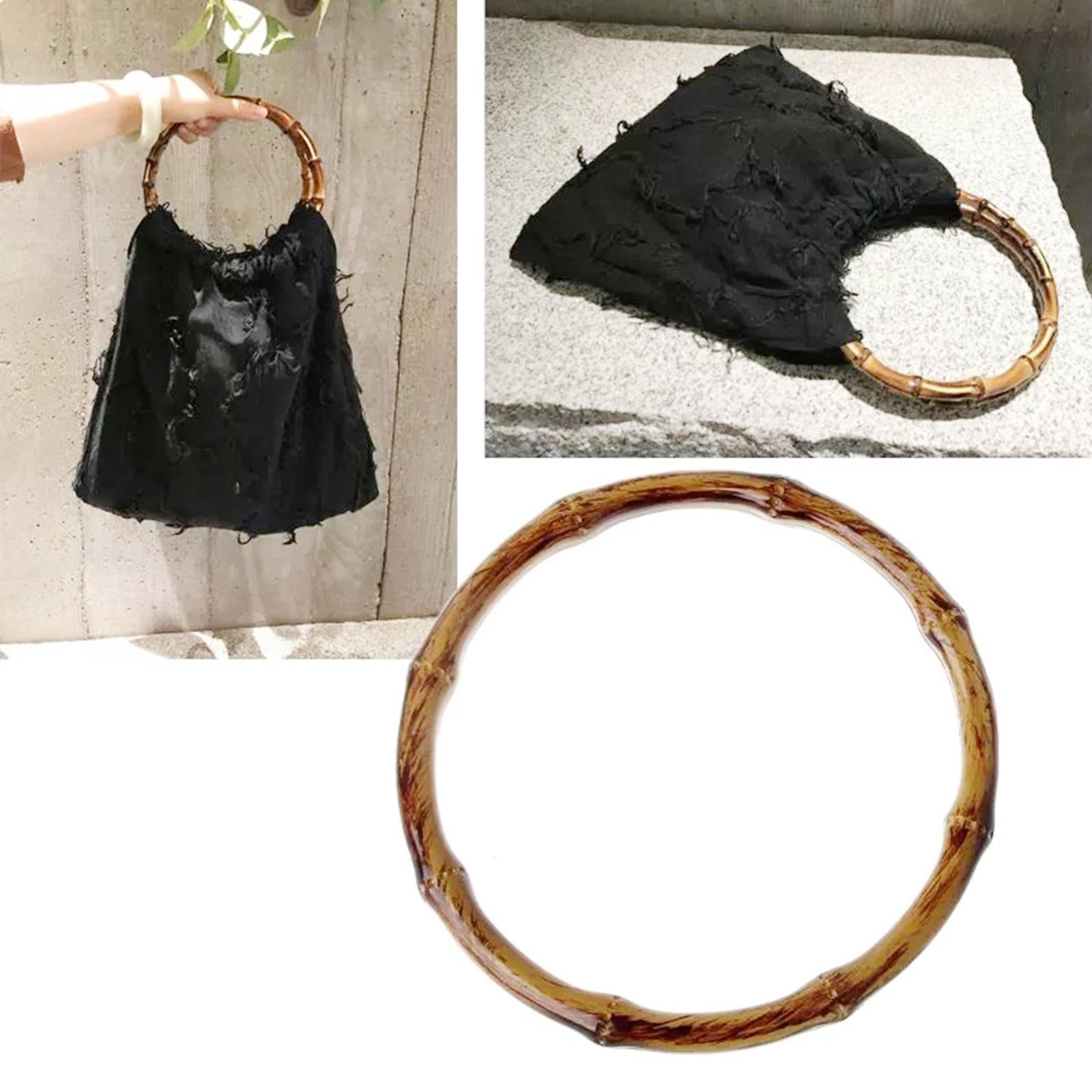 Crochet Bag Bottom Leather Base Tote Handle Set DIY Knitting bAG Style 7