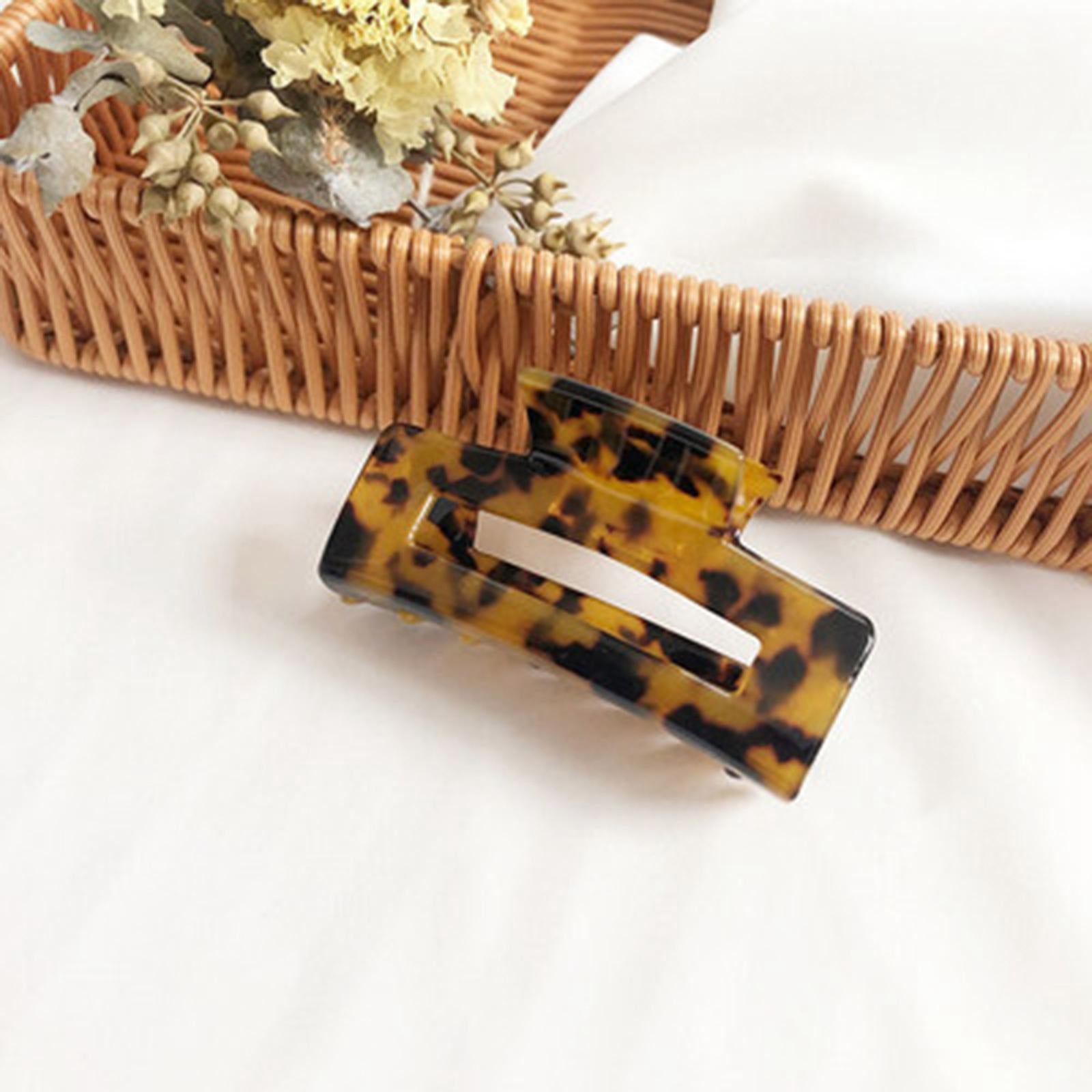 Half Claw Hair Clip Acrylic Hair Jaw Paw Hair Accessories Dark Leopard