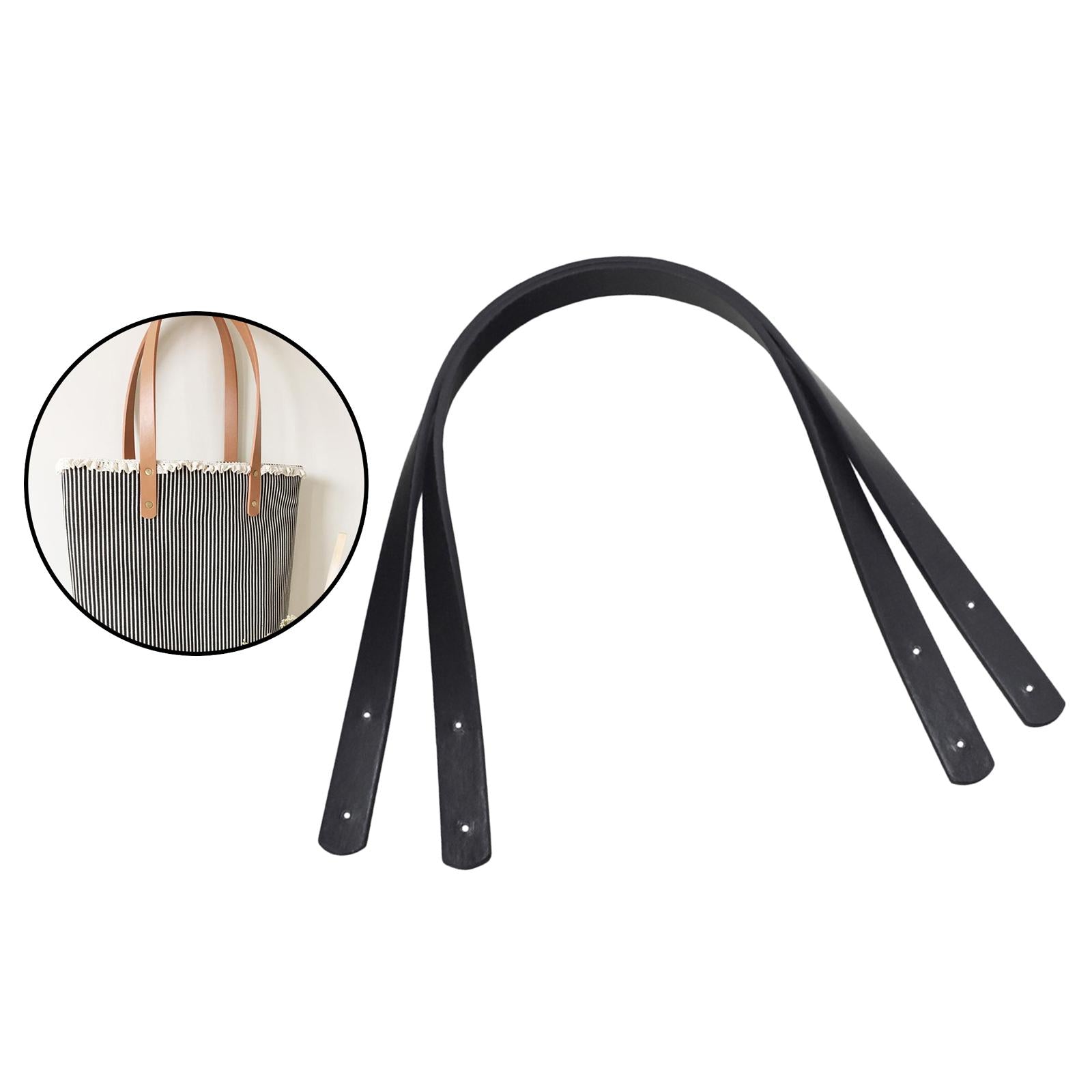 2x Bag Strap Belt Shoulder Bag Replacement Handle 60CM Black