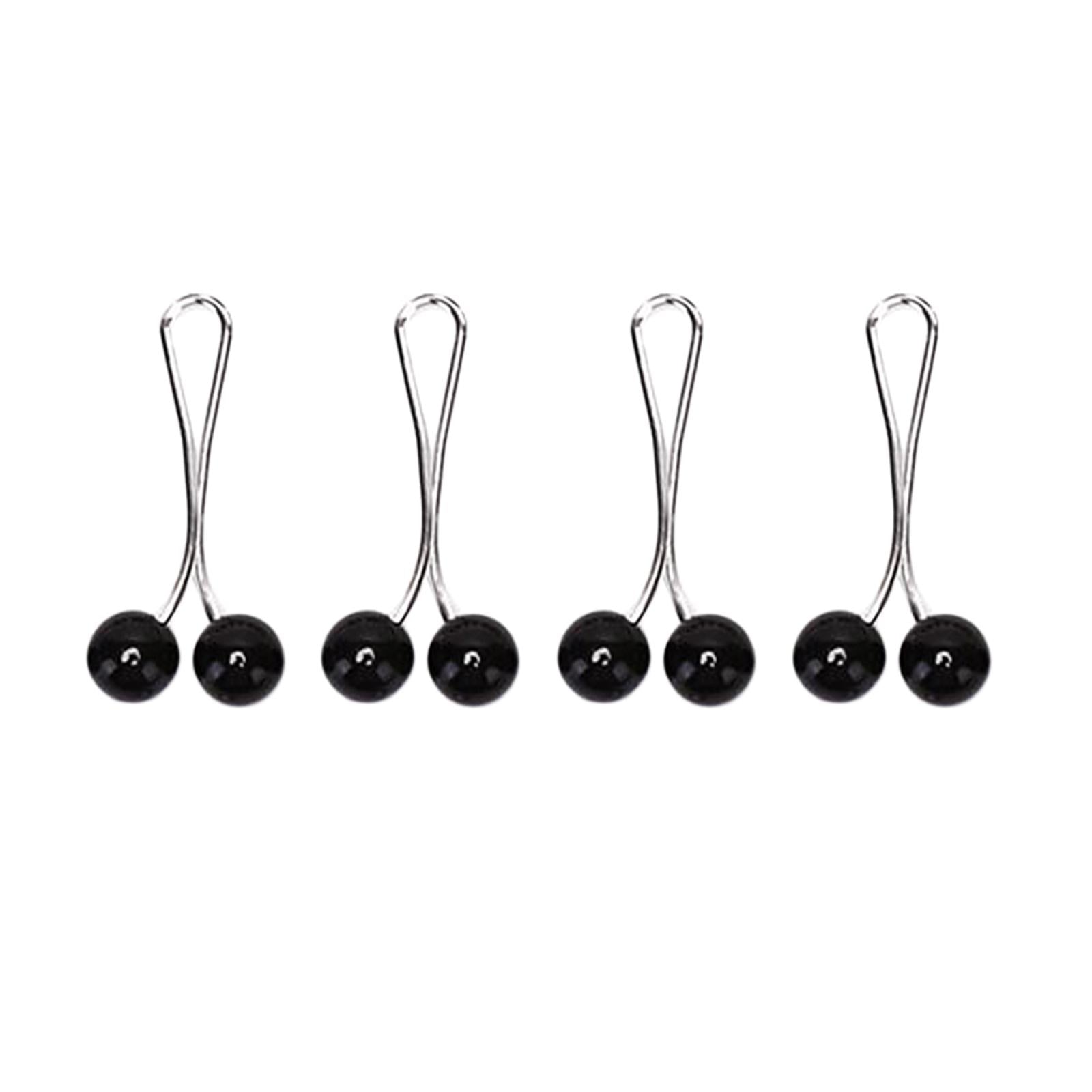 12X Brooch Pins Hijab Scarf Pearl Safety Pin Sweater Shawl Clips Black
