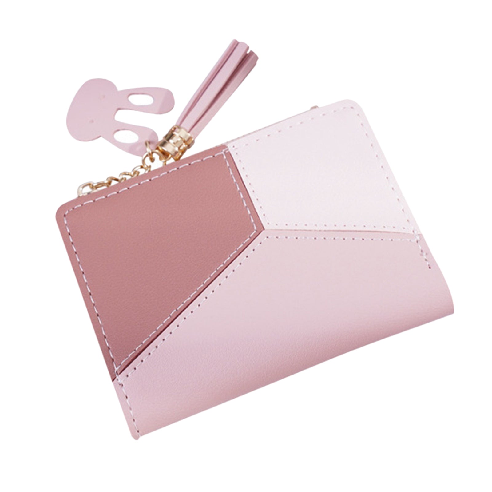 Women Wallet Wristlet Clutch Card Holder Organizer Phone Purse Short Pink