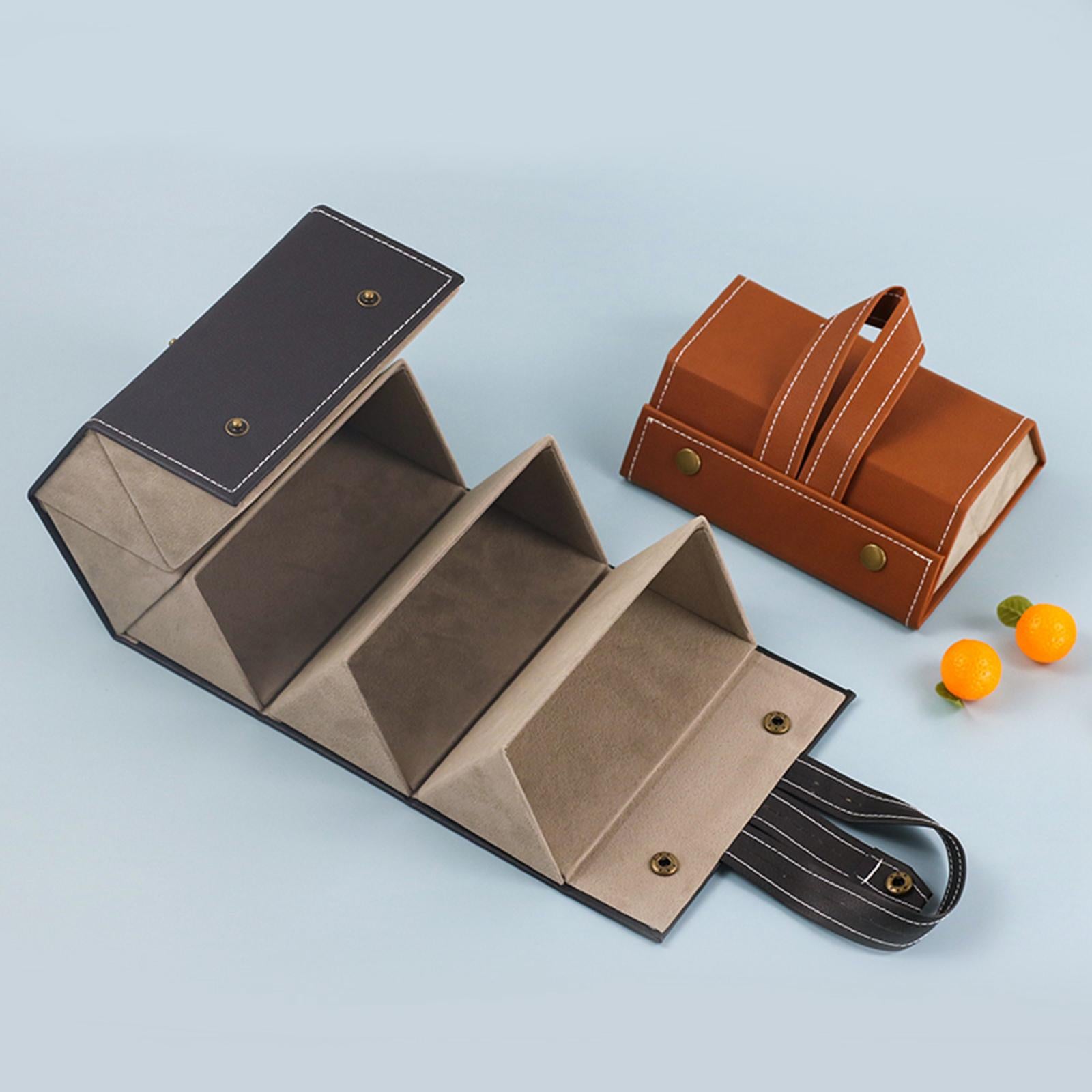 Portable Multi-slot Sunglasses Organizer Eyeglasses Storage 6 Grid Black