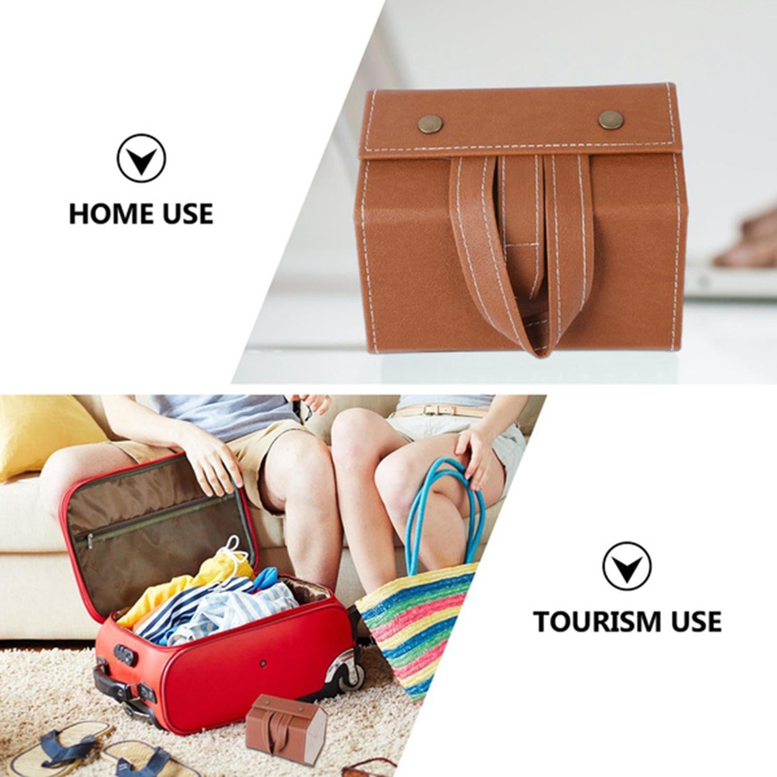Portable Multi-slot Sunglasses Organizer Eyeglasses Storage 6 Grid Brown
