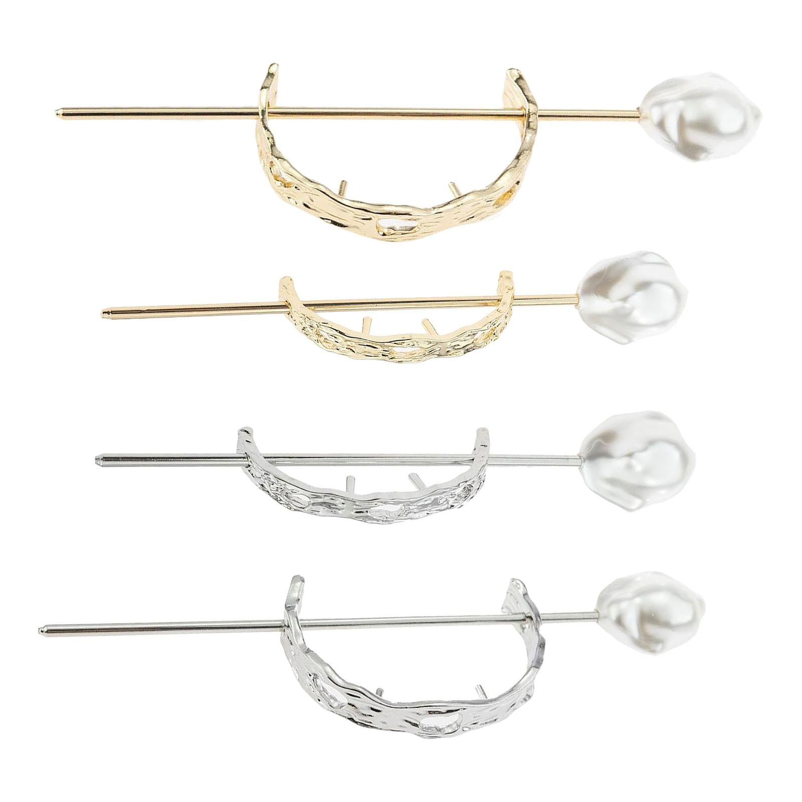 Womens Hair Cuff Bun Cage Hair Bun Holder Hair Stick Pins Small Gold