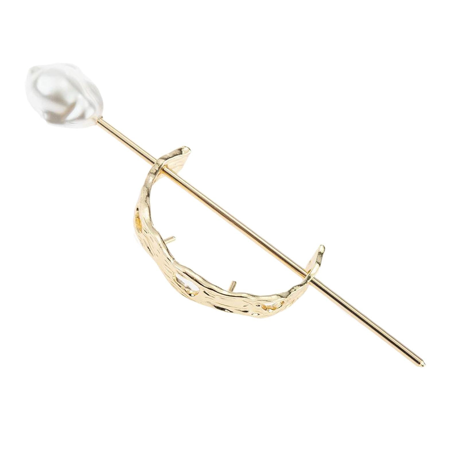 Womens Hair Cuff Bun Cage Hair Bun Holder Hair Stick Pins Small Gold