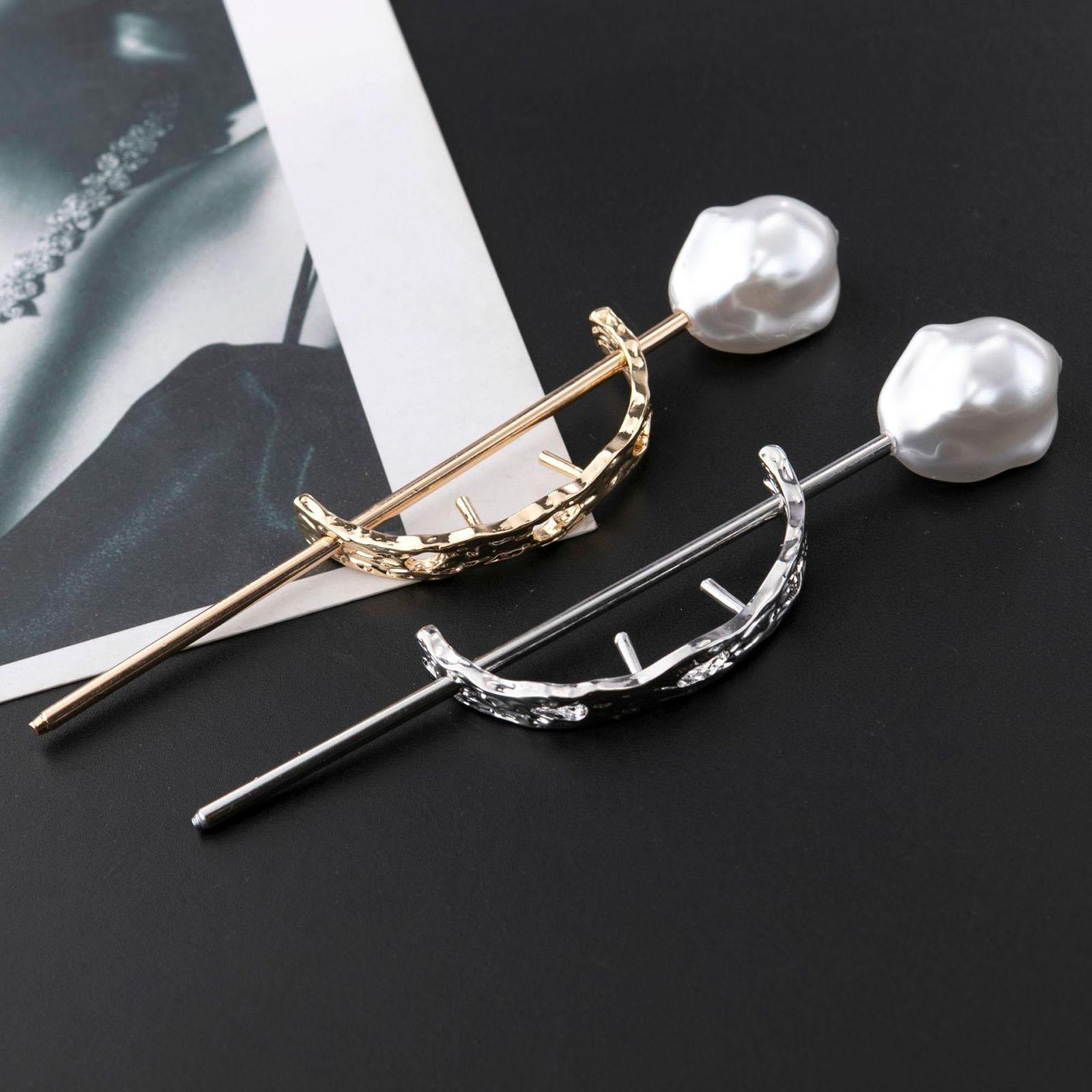 Womens Hair Cuff Bun Cage Hair Bun Holder Hair Stick Pins Small Silver