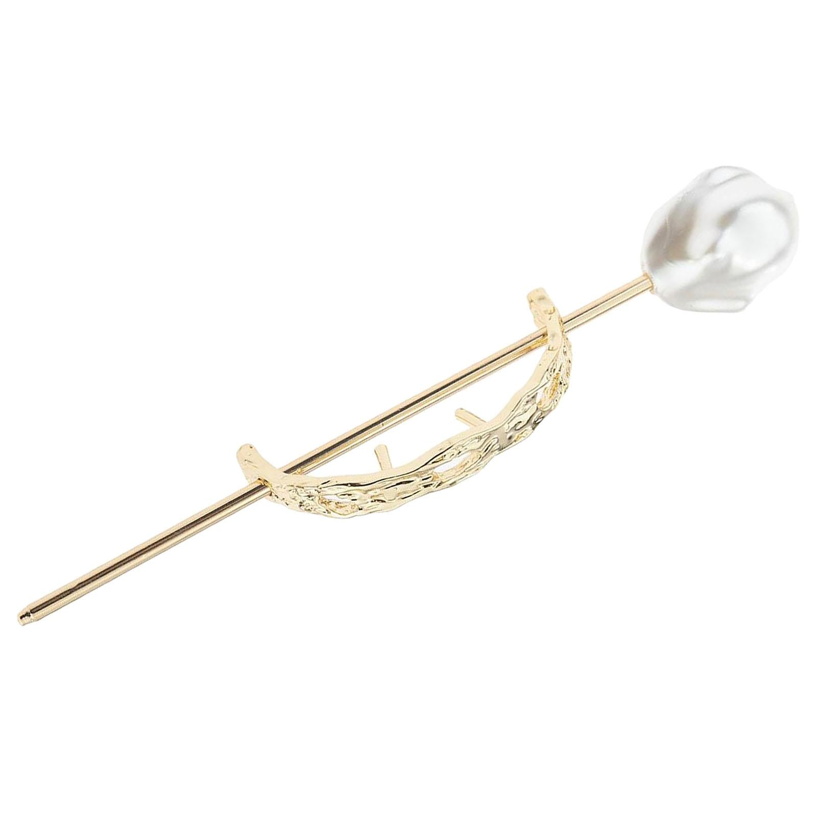 Womens Hair Cuff Bun Cage Hair Bun Holder Hair Stick Pins Large Gold