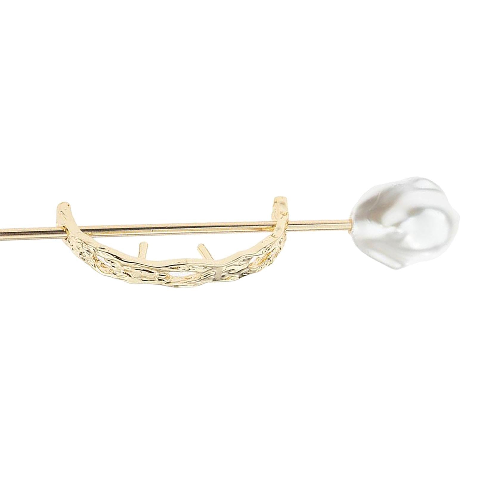 Womens Hair Cuff Bun Cage Hair Bun Holder Hair Stick Pins Large Gold