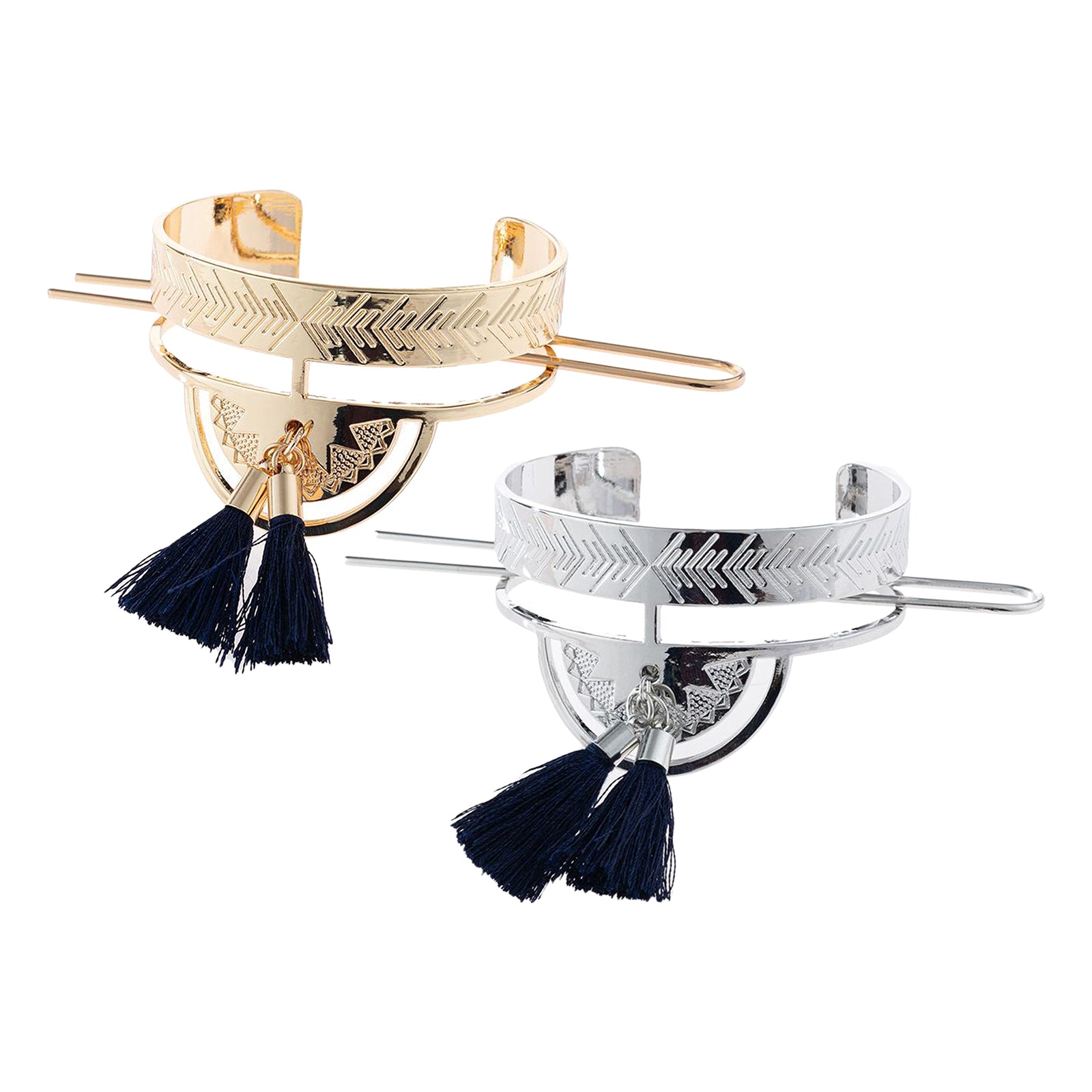 Metal Hair Stick Tassel Chopsticks Bun Maker Hair Pins for Women Girl Gold