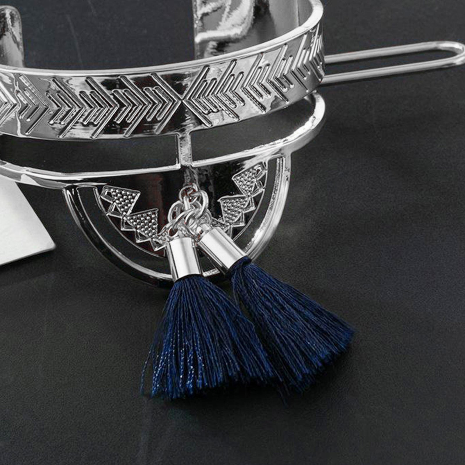 Metal Hair Stick Tassel Chopsticks Bun Maker Hair Pins for Women Girl Silver
