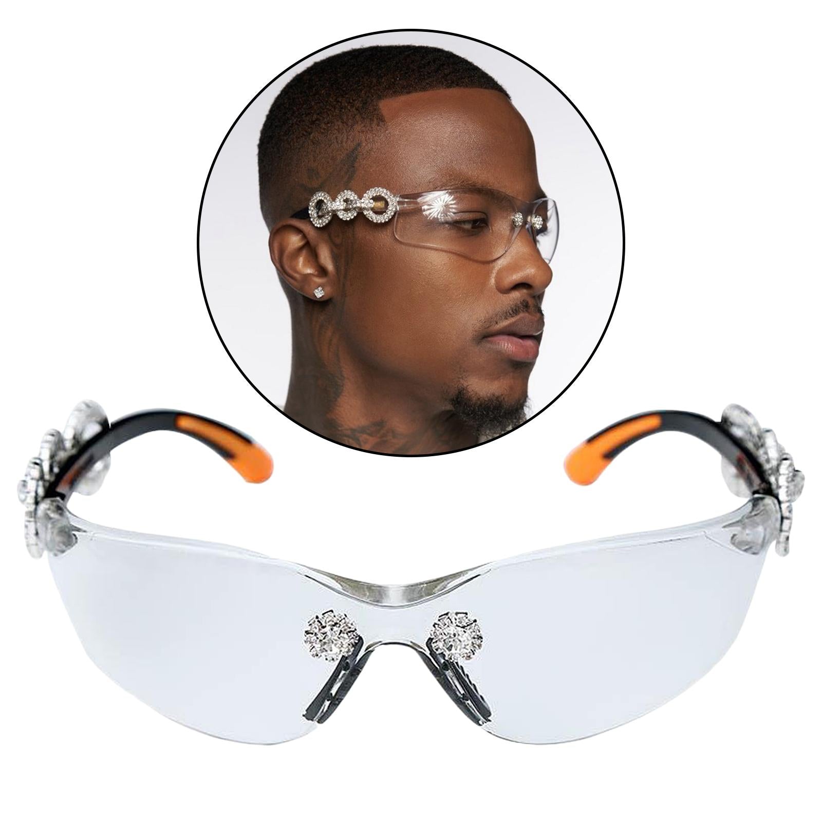 Frameless Crystal Sunglasses PC Sun Glasses Sport Party Supplies Clear Lens