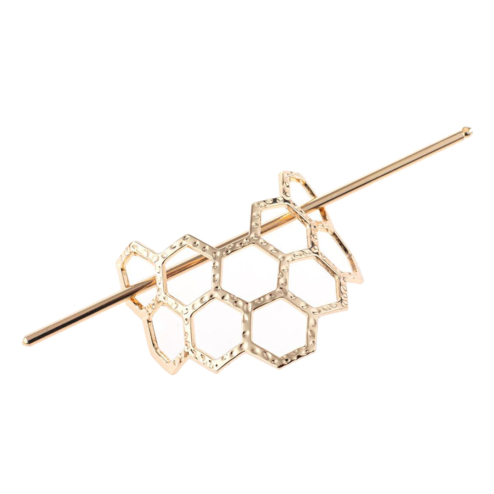 Hair Stick Boho Metal Alloy Geometric Shaped Bun Holder Bun Cage Gold