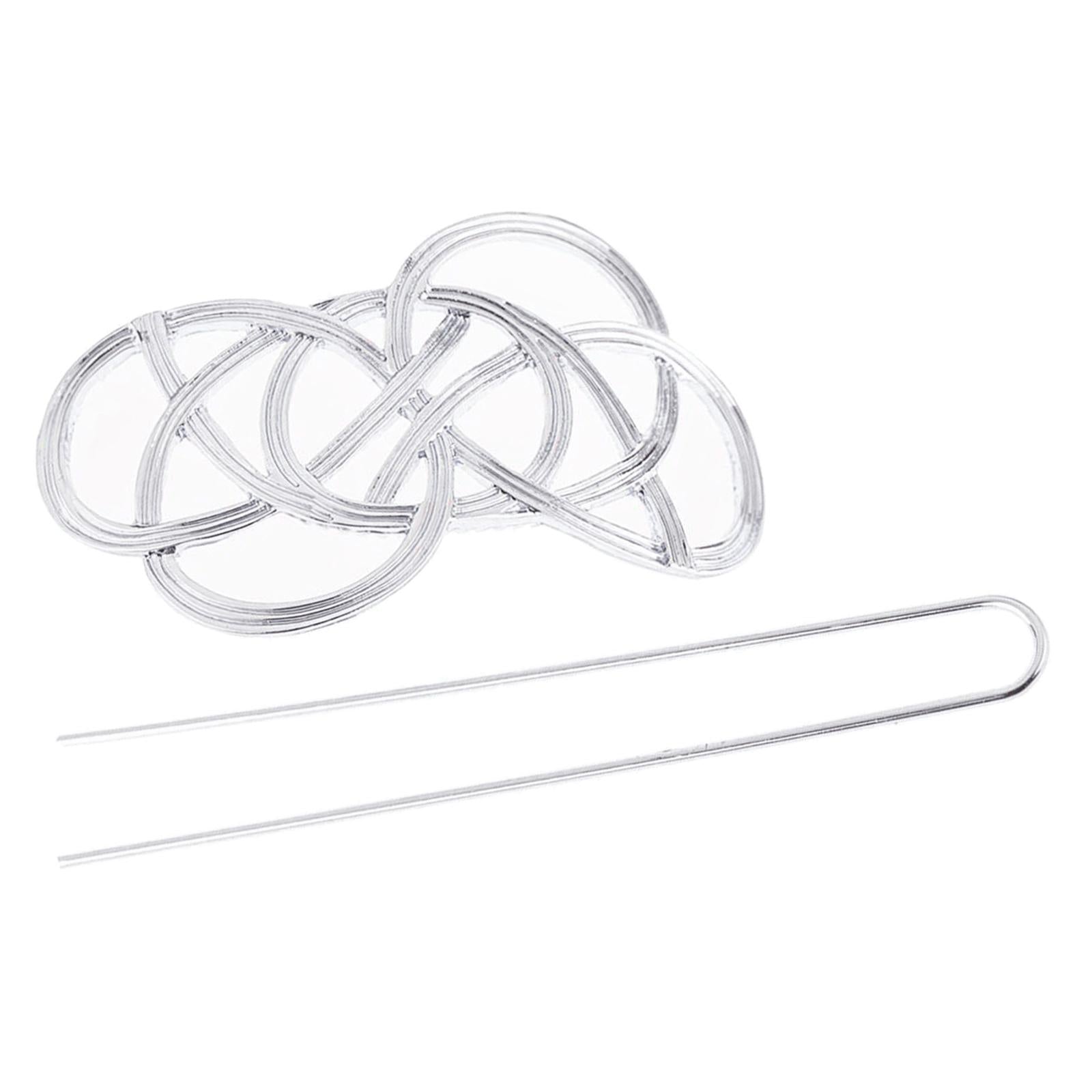 Women Hair Clips Slide Stick Celtic Knot Hairpin Jewelry Accesory Silver