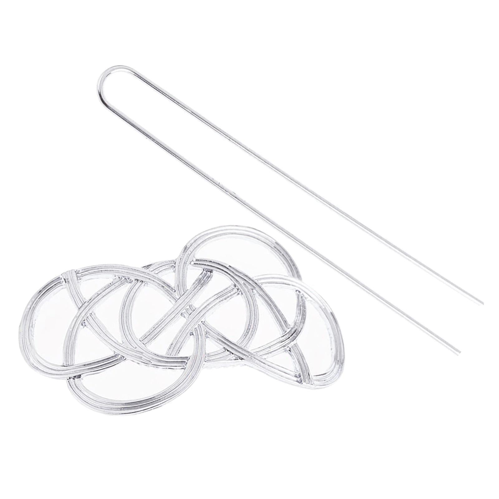 Women Hair Clips Slide Stick Celtic Knot Hairpin Jewelry Accesory Silver
