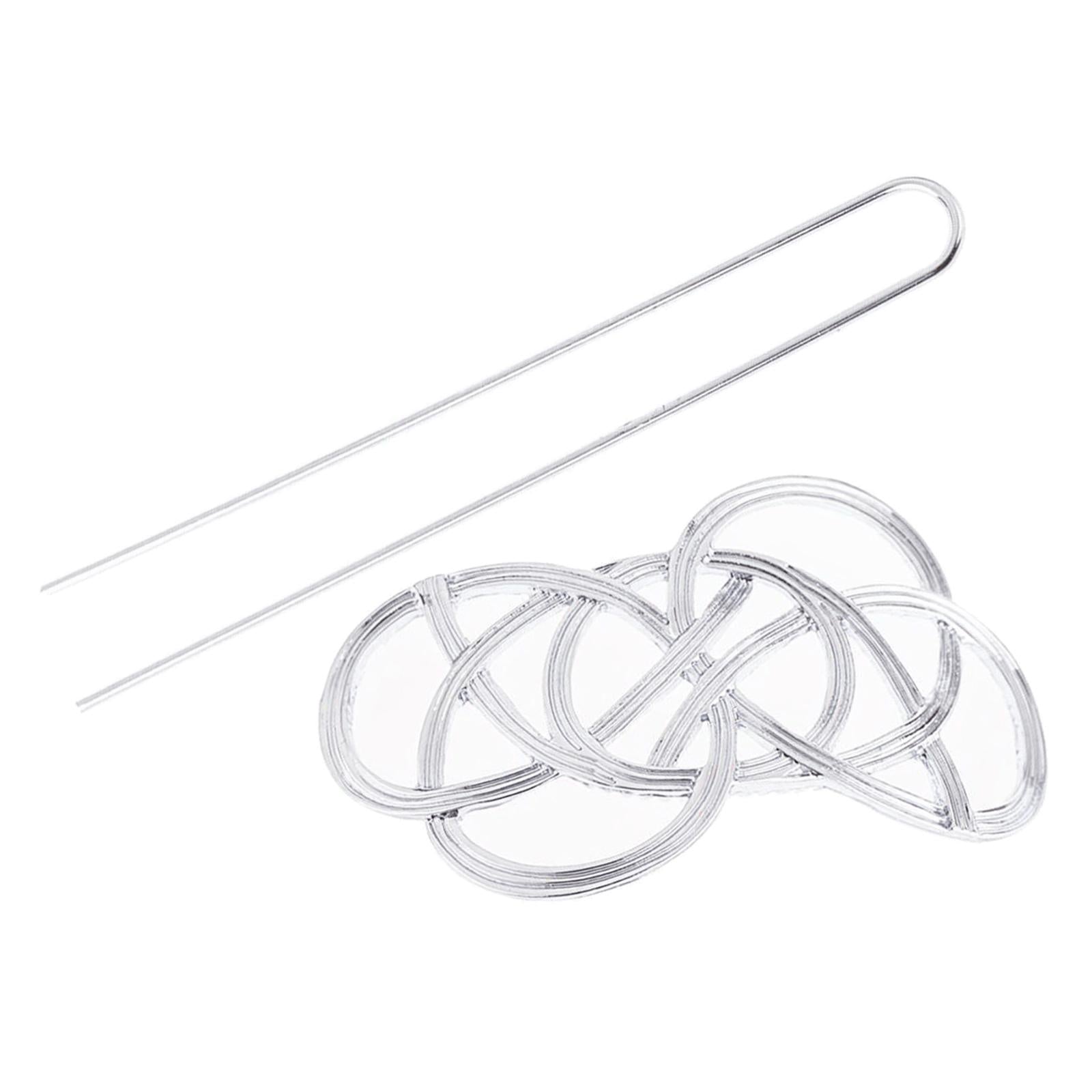 Women Hair Clips Slide Stick Celtic Knot Hairpin Jewelry Accesory Silver