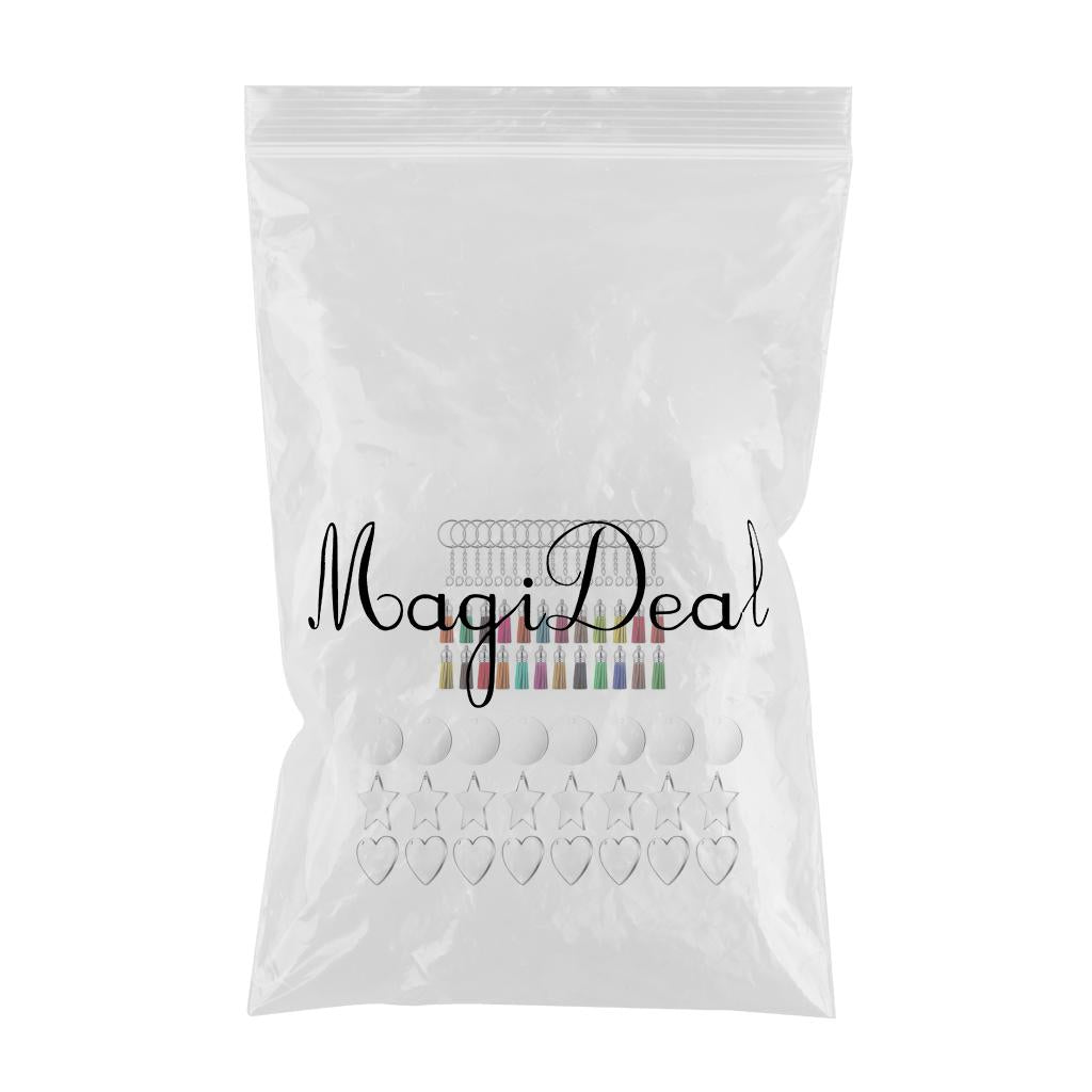 96x DIY Keychain Kit Key Chain with Tassels Pendants DIY Crafts Projects