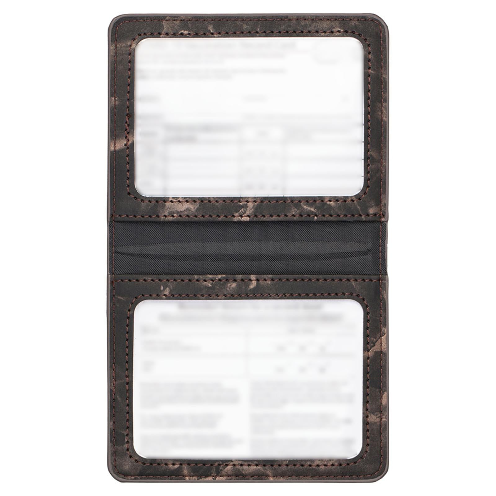 Money Clip PU Leather Wallet ID Credit Card Holder Purse Coin Pouch Gray