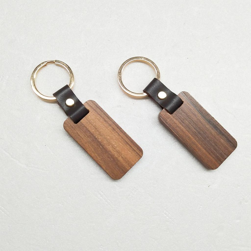 10pcs Key Chain Rectangle Key Ring Car Hanging Pendant Painting Crafts Gifts