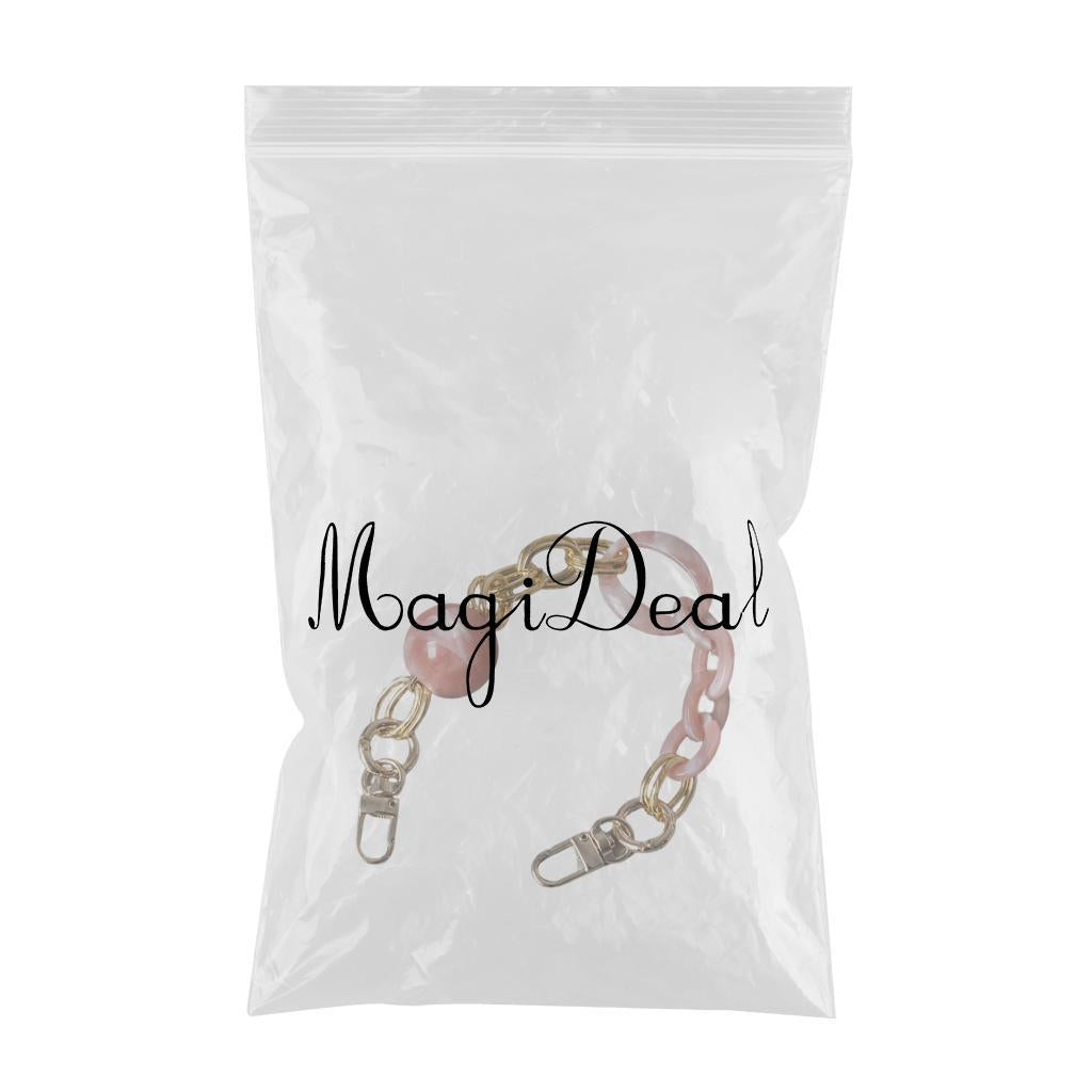 Purse Handle Chain Strap for Handbag Bag Decoration Accessories Pink