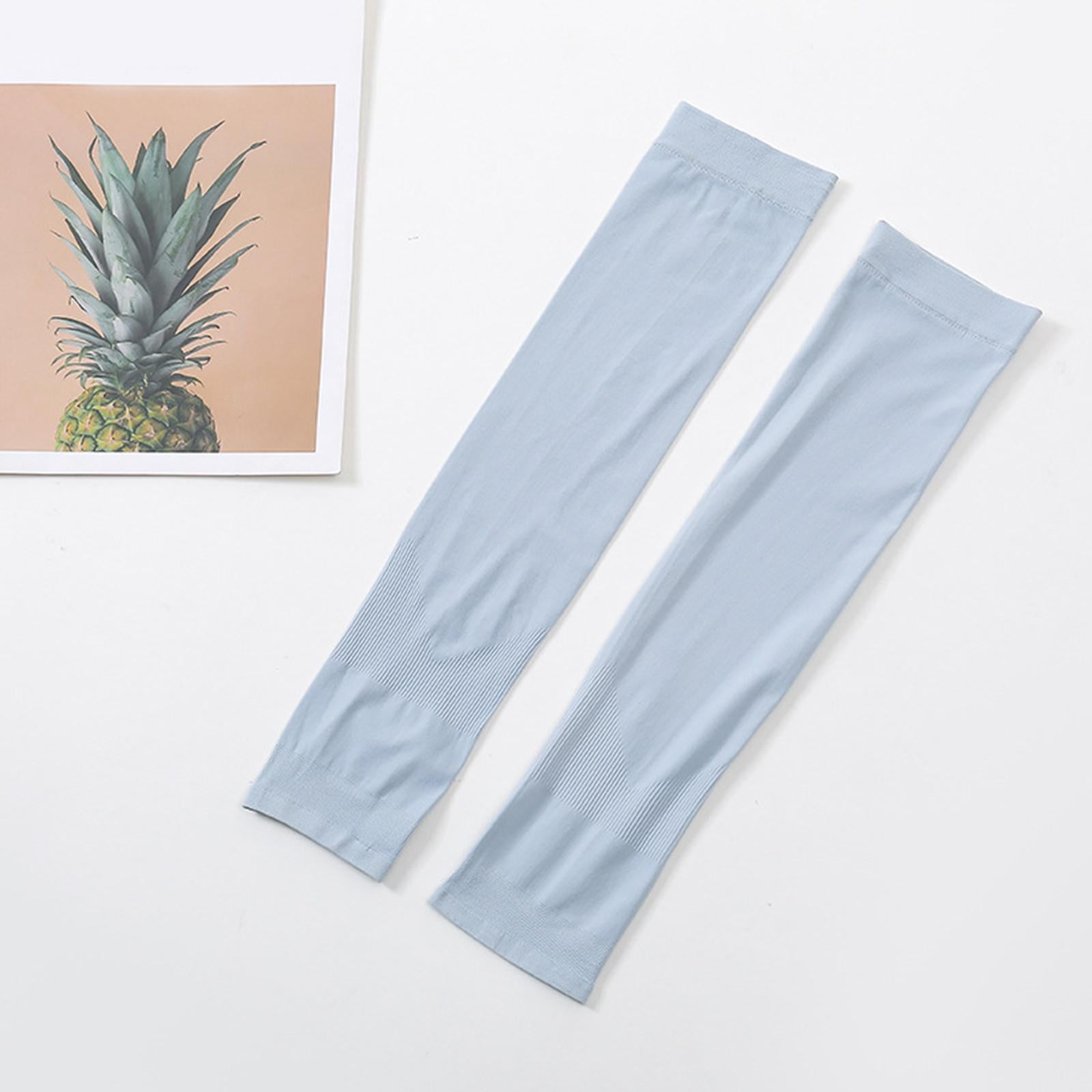 UV Protection Arm Sleeves Ice Silk Cooling Sports Sleeve Running Blue