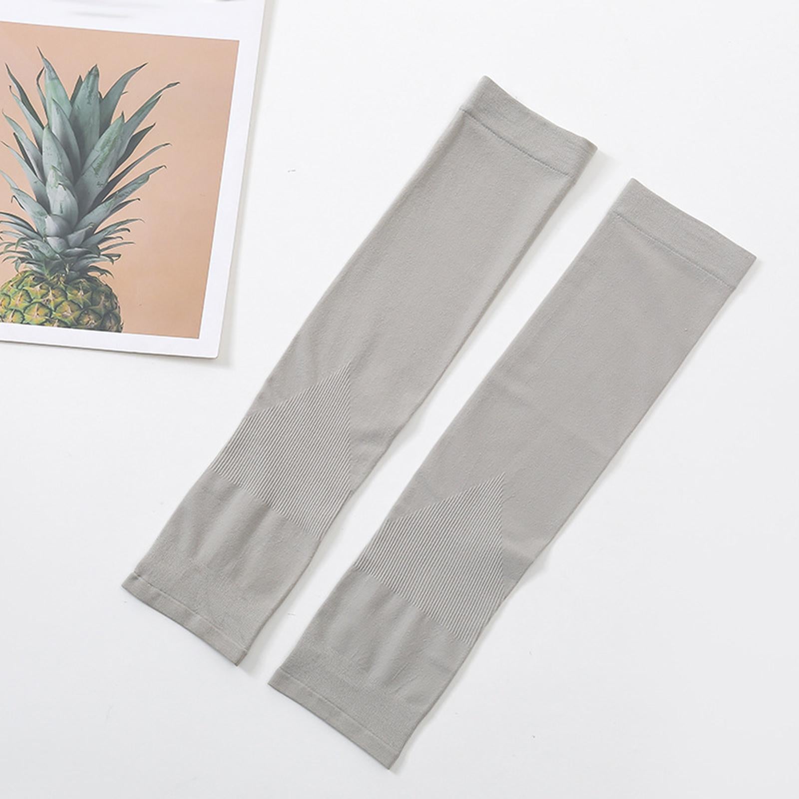 UV Protection Arm Sleeves Ice Silk Cooling Sports Sleeve Running Gray