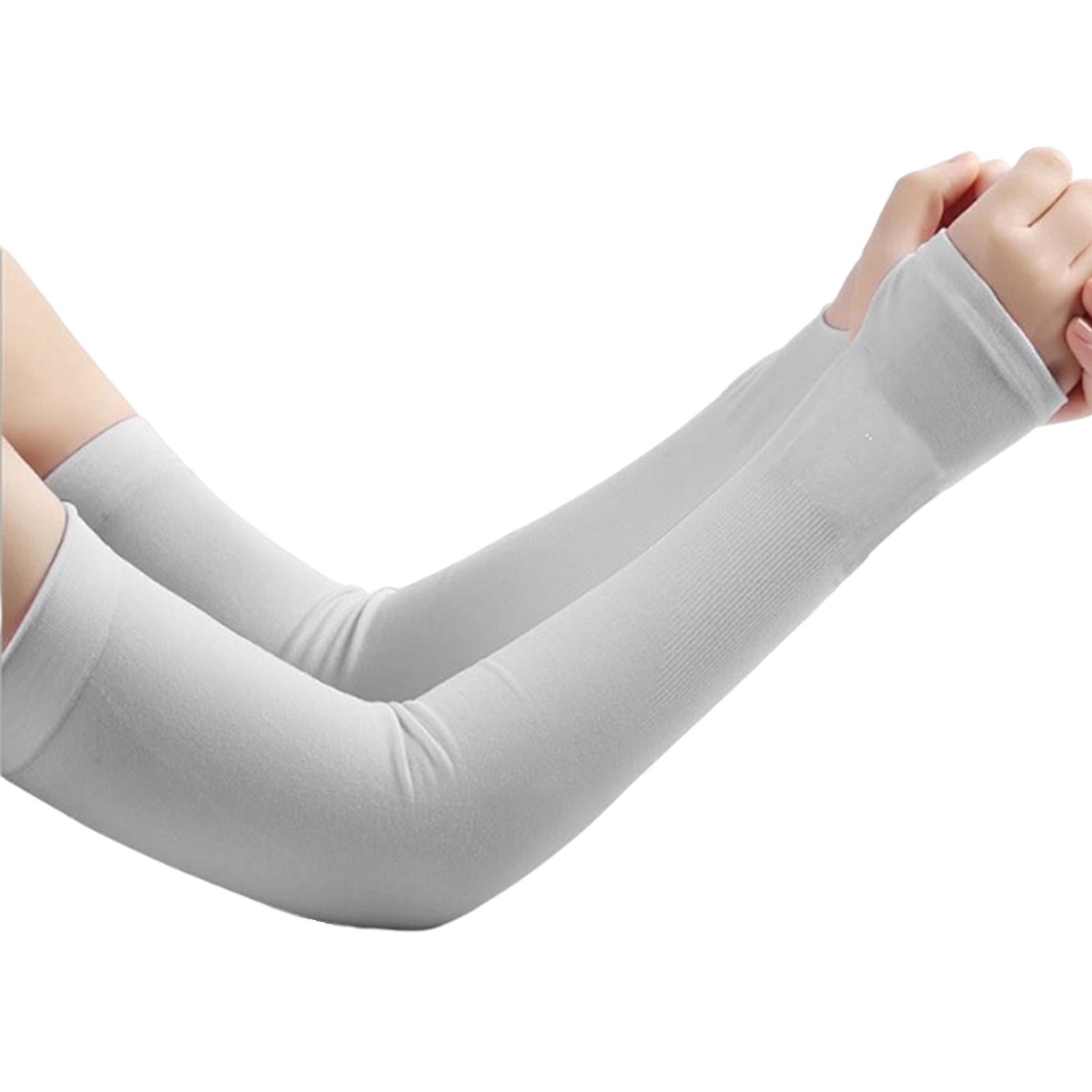 UV Protection Arm Sleeves Ice Silk Cooling Sports Sleeve Running Gray