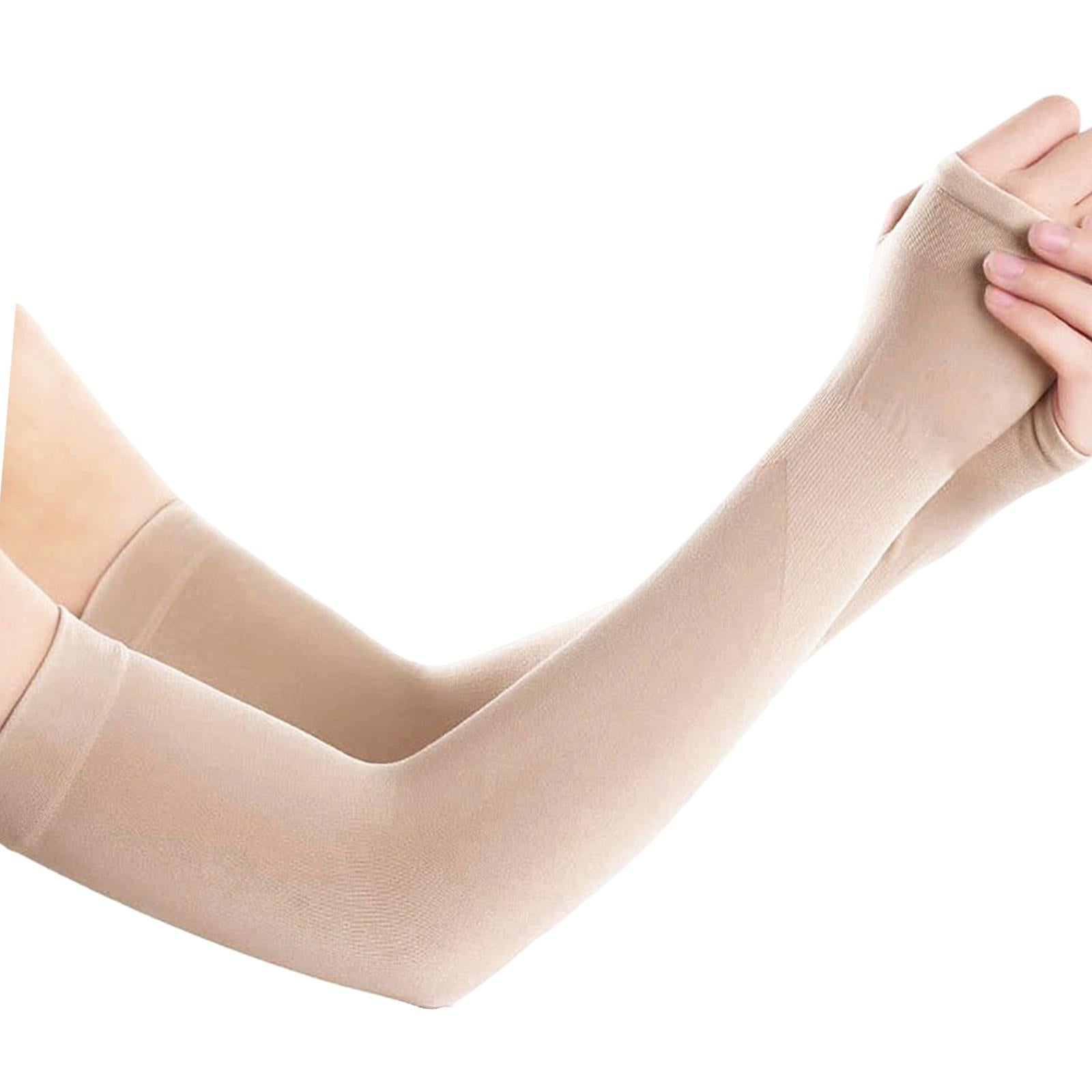 UV Protection Arm Sleeves Ice Silk Cooling Sports Sleeve Running Beige
